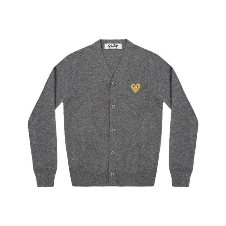 Comme des Garcons Comme des Garçons Play Gray Wool Cardigan 0079 Size US M / EU 48-50 / 2 - 1 Thumbnail