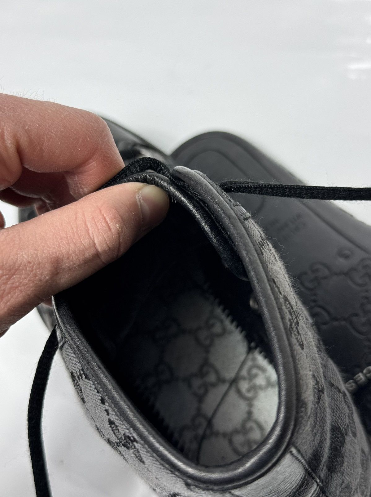 Gucci Gucci GG Monogram Black High Top Canvas Sneakers Size US 6.5 / EU 39-40 - 13 Thumbnail