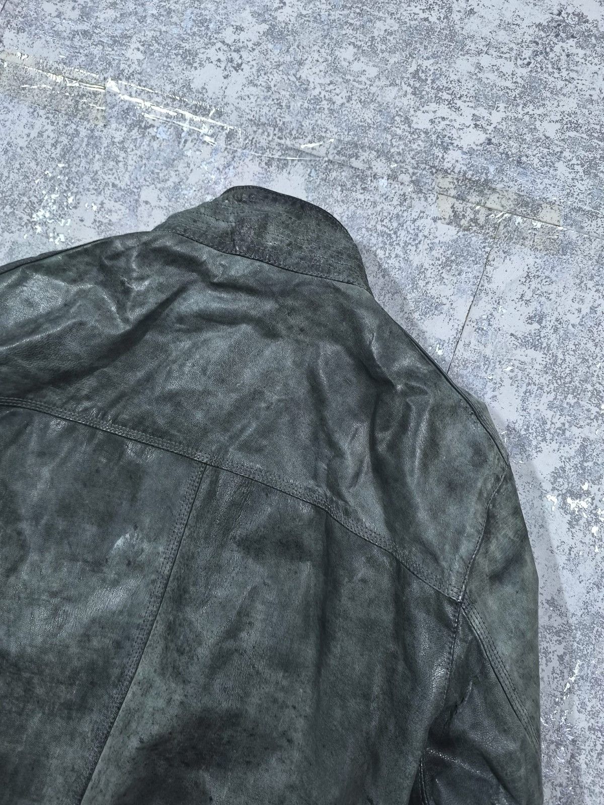 Leather avantgarde dark green hedi slimane type bomber jacket Size US L / EU 52-54 / 3 - 10 Thumbnail