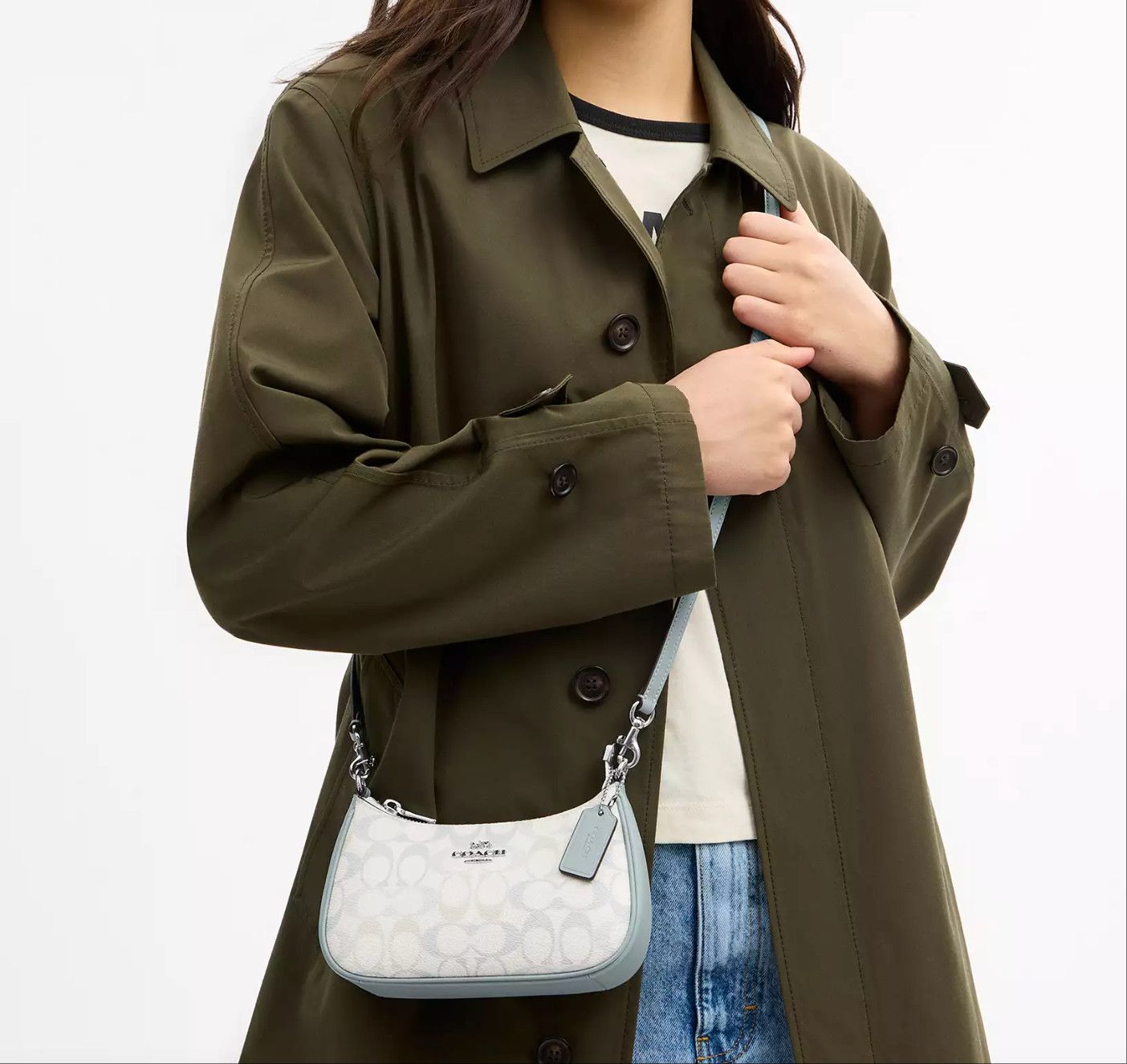 Coach Teri Mini Crossbody Bag In Pretty Signature Canvas CDW52 Size ONE SIZE - 10 Thumbnail