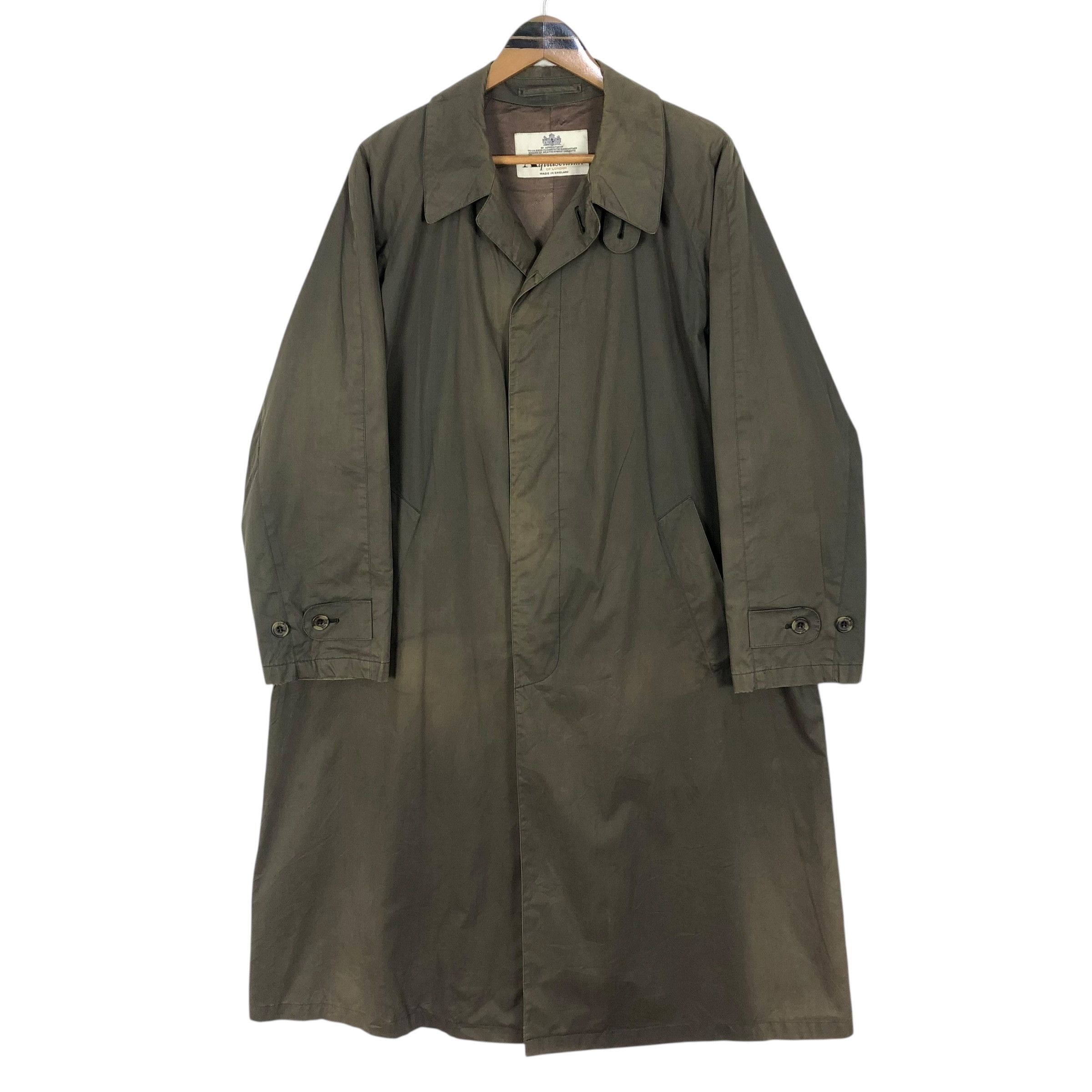 Aquascutum Vintage 90s Aquascutum Of London Faded Car Coat Size US M / EU 48-50 / 2 - 1 Thumbnail