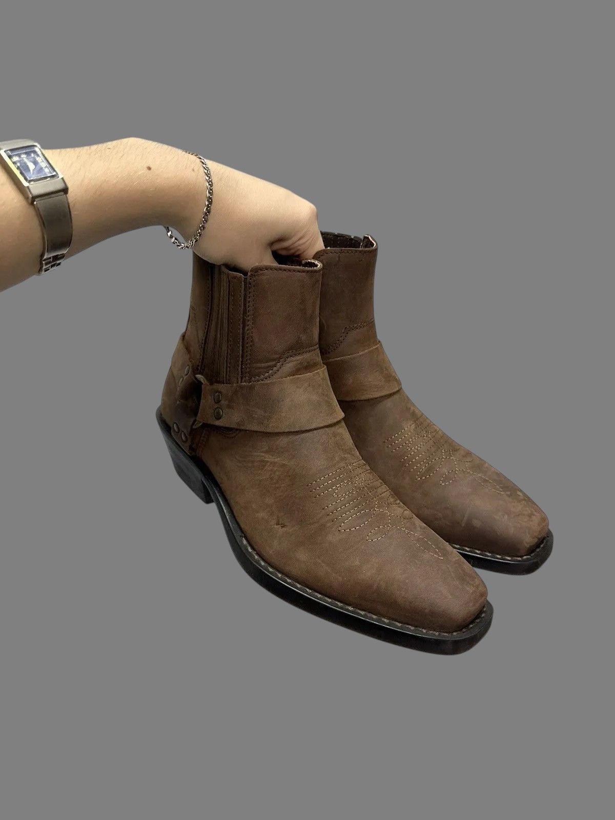 Dirk Bikkembergs Vintage Western Brown Ankle Boots Menswear Size 40 Size US 7 / EU 40 - 8 Thumbnail