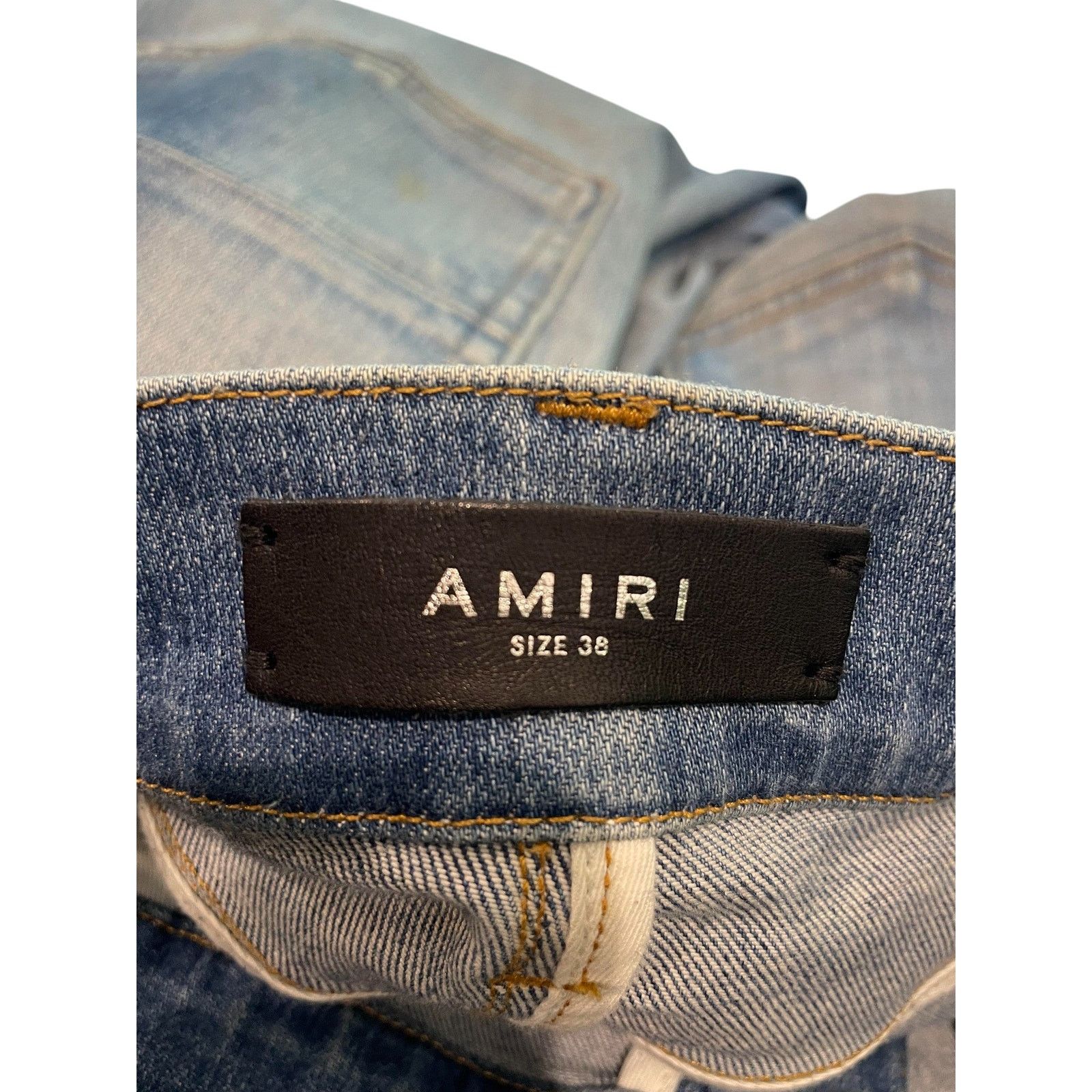 Amiri Amiri MX2 Light Wash Green Plaid Jeans Size US 38 / EU 54 - 3 Thumbnail