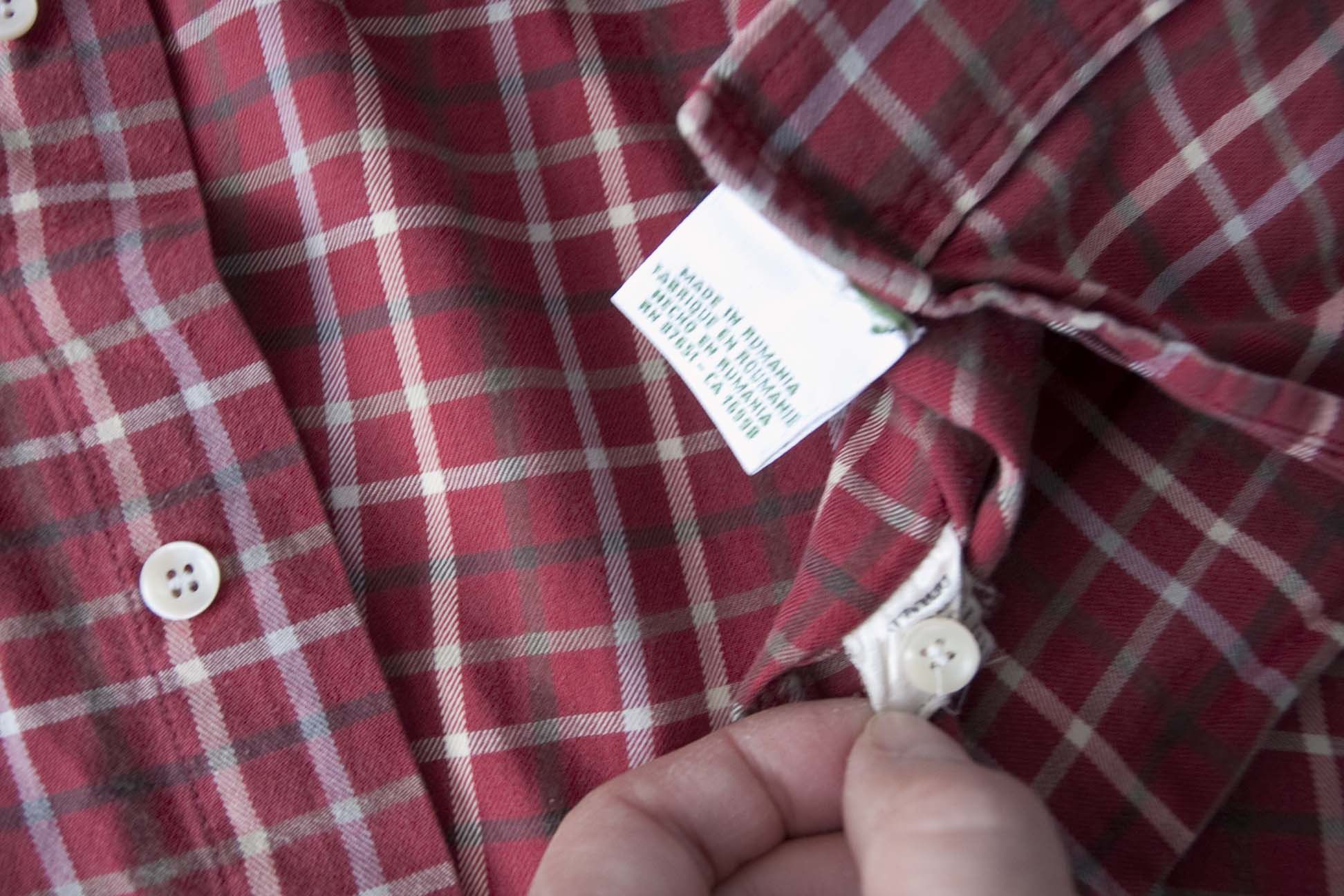 Lacoste Lacoste Shirt Size 42 Red Plaid Flannel Size 42R - 4 Thumbnail