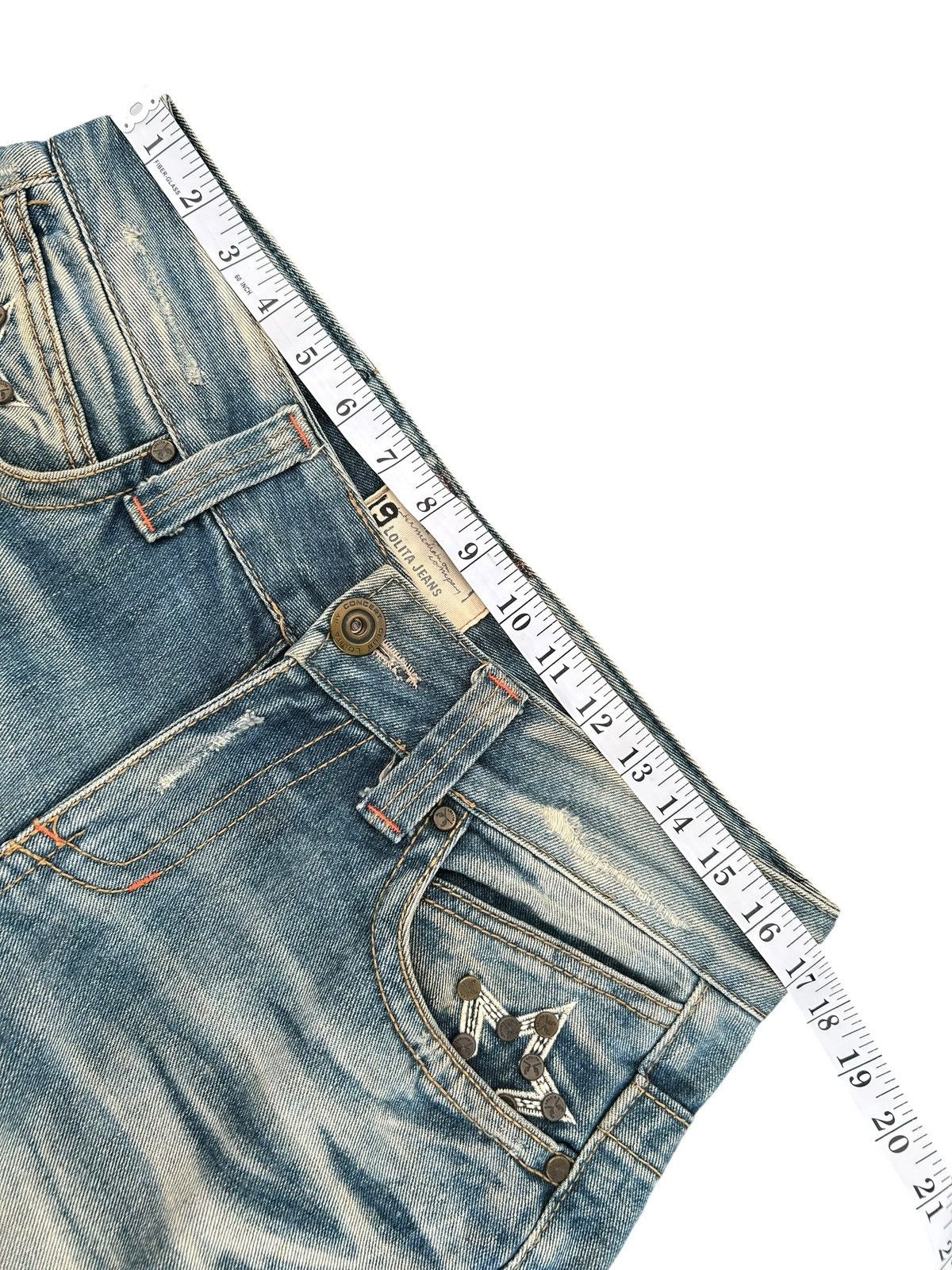 Kapital YOSHITOMO NARA LOLITA Exotic Vintage Distressed Denim Jeans Size US 34 / EU 50 - 19 Thumbnail