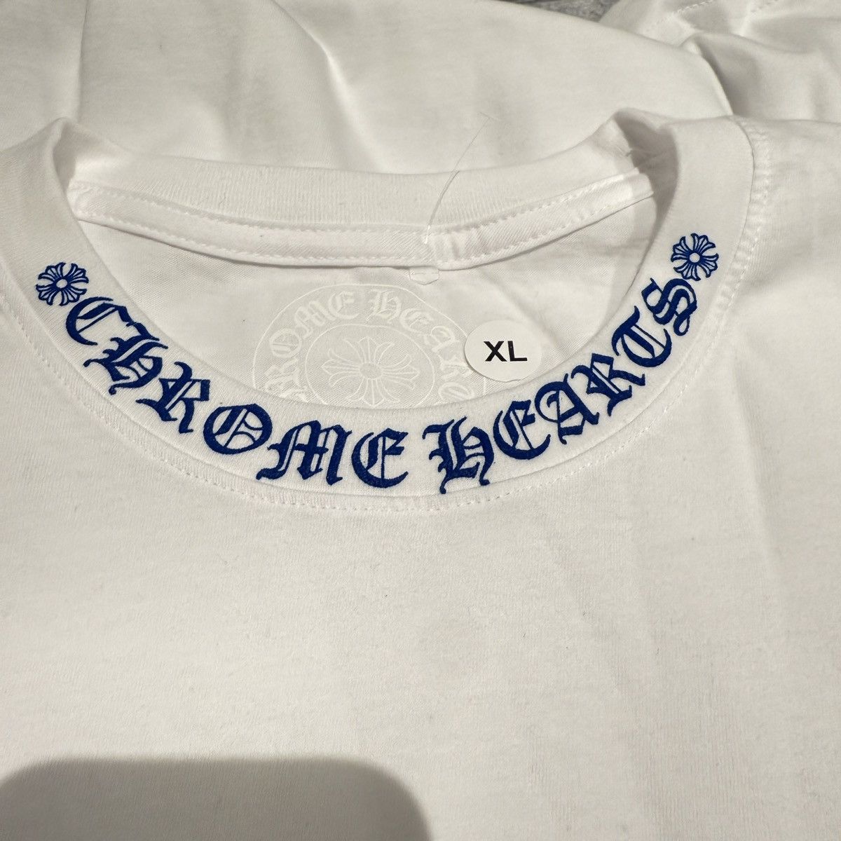 Chrome Hearts Chrome Hearts Blue Print Black Neck Logo Tee Size US XL / EU 56 / 4 - 5 Thumbnail