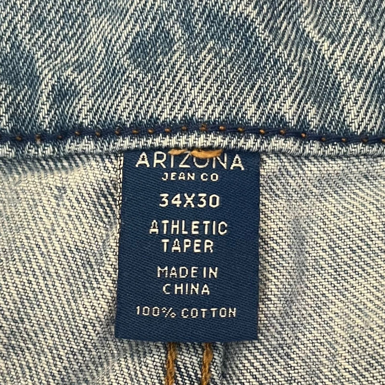 Arizona Jean Co. Arizona Jeans Men's 34 x 30 Athletic Taper Distressed Denim Size US 34 / EU 50 - 3 Thumbnail