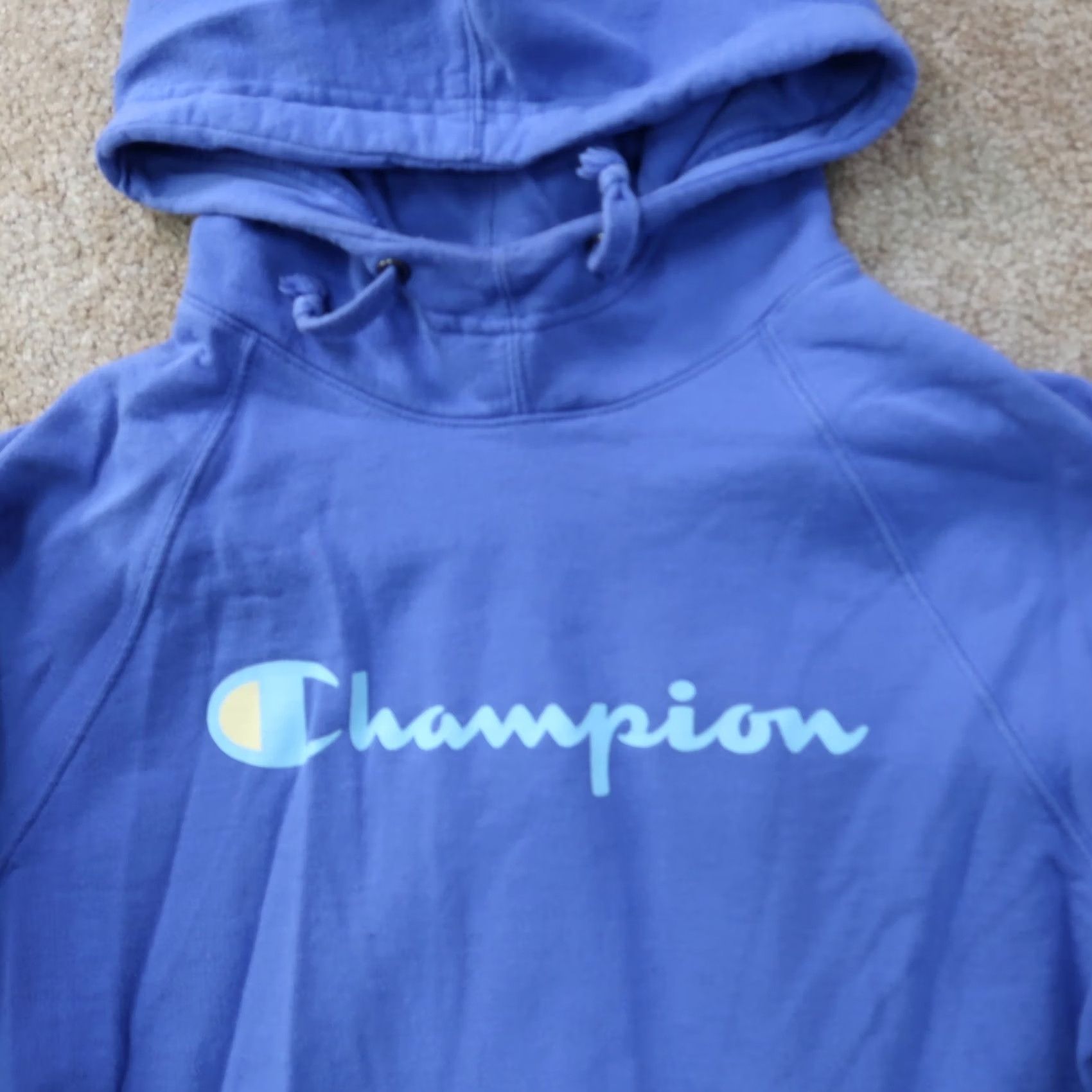 Champion Champion Hoodie Women's Large Blue Hooded Sweatshirt Size L / US 10 / IT 46 - 2 Thumbnail
