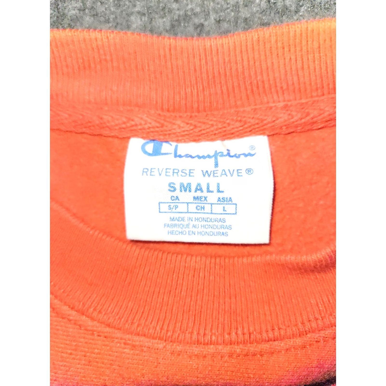 Champion VINTAGE Champion Reverse Weave Sweatshirt Unisex Small Orange Long Sleeve Crew Neck Sweatshirt Men Mens 80s 90s Sports Logo Pullover Fleece Stretch Size US S / EU 44-46 / 1 - 2 Thumbnail