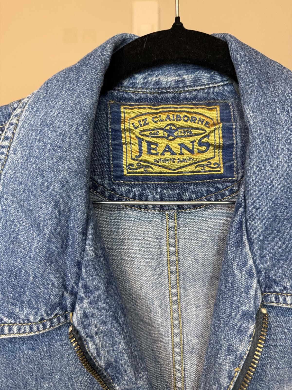 Designer Vintage Denim Jean Liz Claiborne Utility Vest Size L / US 10 / IT 46 - 4 Thumbnail