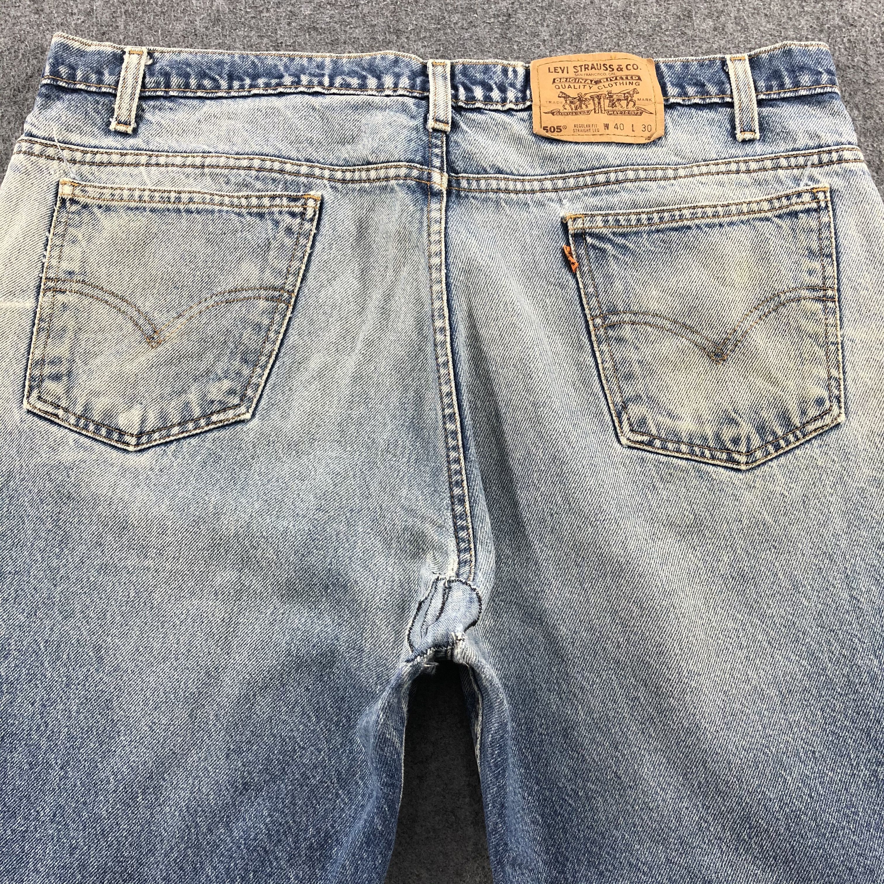 Levi's × Vintage Vintage 90s Blue Wash Levis 505 Jeans-JM1888 Size US 40 / EU 56 - 5 Thumbnail