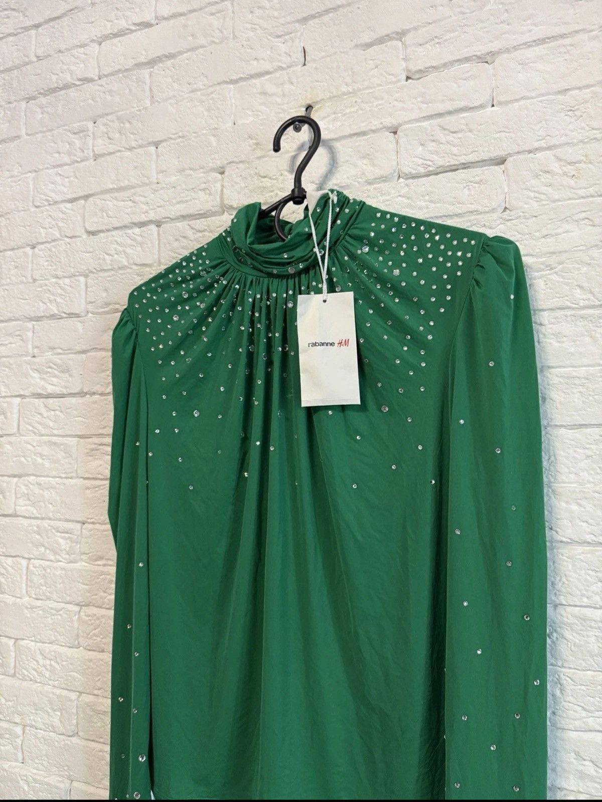 H&M × Paco Rabanne Paco Rabanne x HM Brand New Top Blouse With Rhinestones Sz M Size M / US 6-8 / IT 42-44 - 2 Thumbnail
