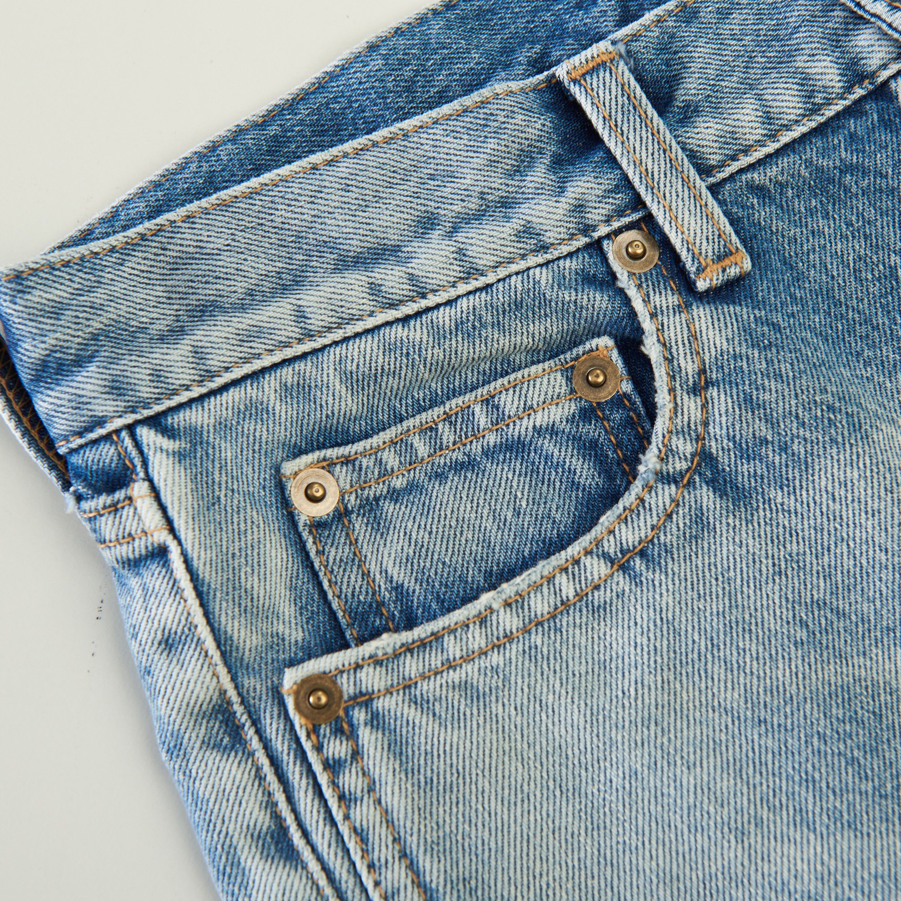 Saint Laurent Paris YSL High Waist - Slim Fit Jeans In Santa Monica Blue Denim Size 29" - 12 Thumbnail