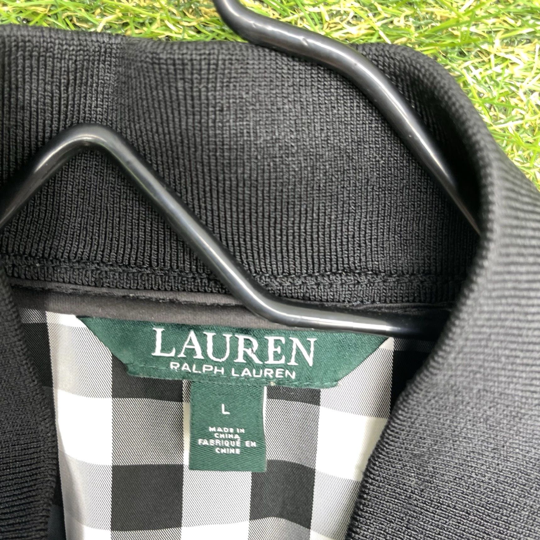 Ralph Lauren VINTAGE Lauren Ralph Lauren Jacket Womens Large Black Buffalo Check Rain Lightweight y2k Size L / US 10 / IT 46 - 3 Thumbnail