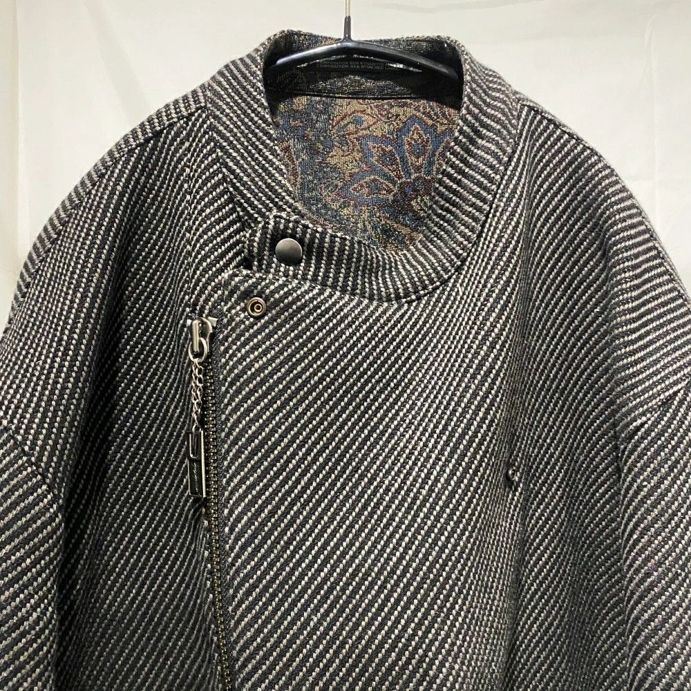 Yohji Yamamoto Yohji Yamamoto POUR HOMME TWEED INK W RIDERS BLOUSON Size US M / EU 48-50 / 2 - 2 Thumbnail