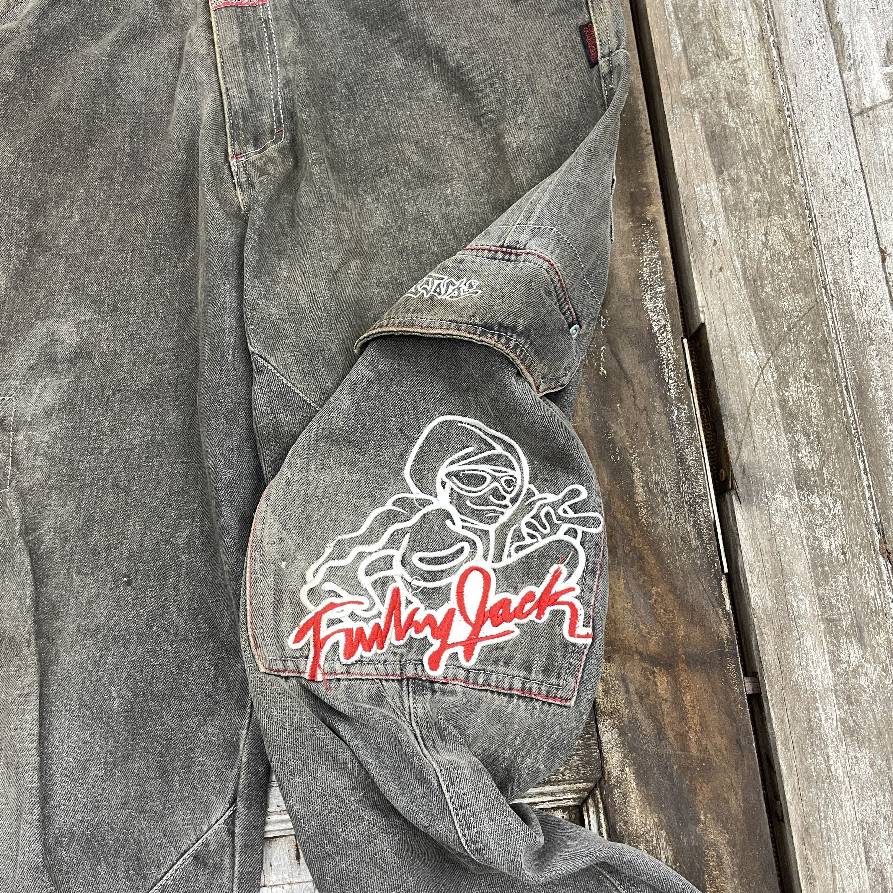 Japanese Brand Vintage Funky Jack Distressed Baggy Cargo Pants-wc294 Size US 33 - 7 Thumbnail