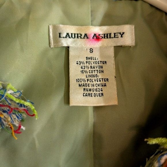 Laura Ashley Laura Ashley Multicolored Striped Fringed Tweed Jacket With Size S / US 4 / IT 40 - 11 Thumbnail