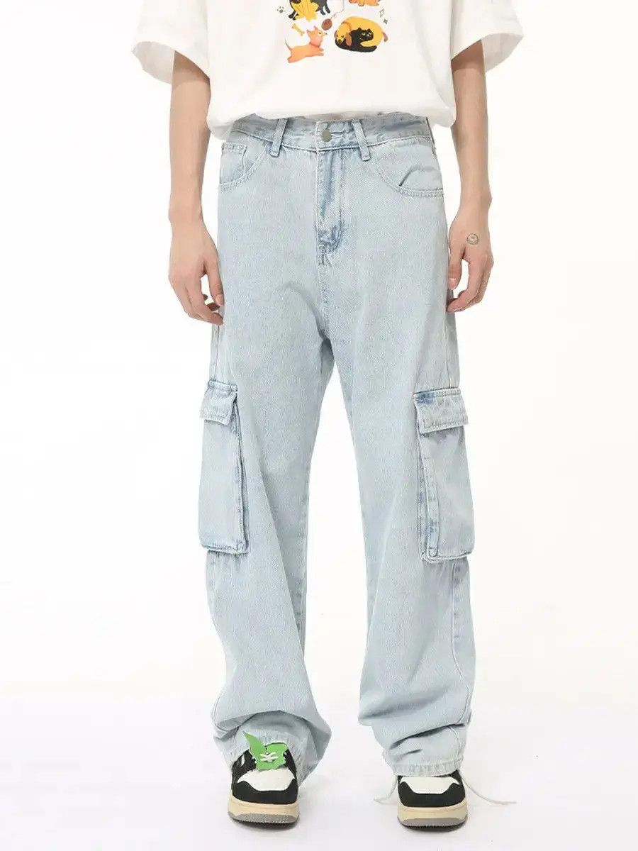Japanese Brand Retro patchwork pocket jeans Size US 32 / EU 48 - 5 Thumbnail