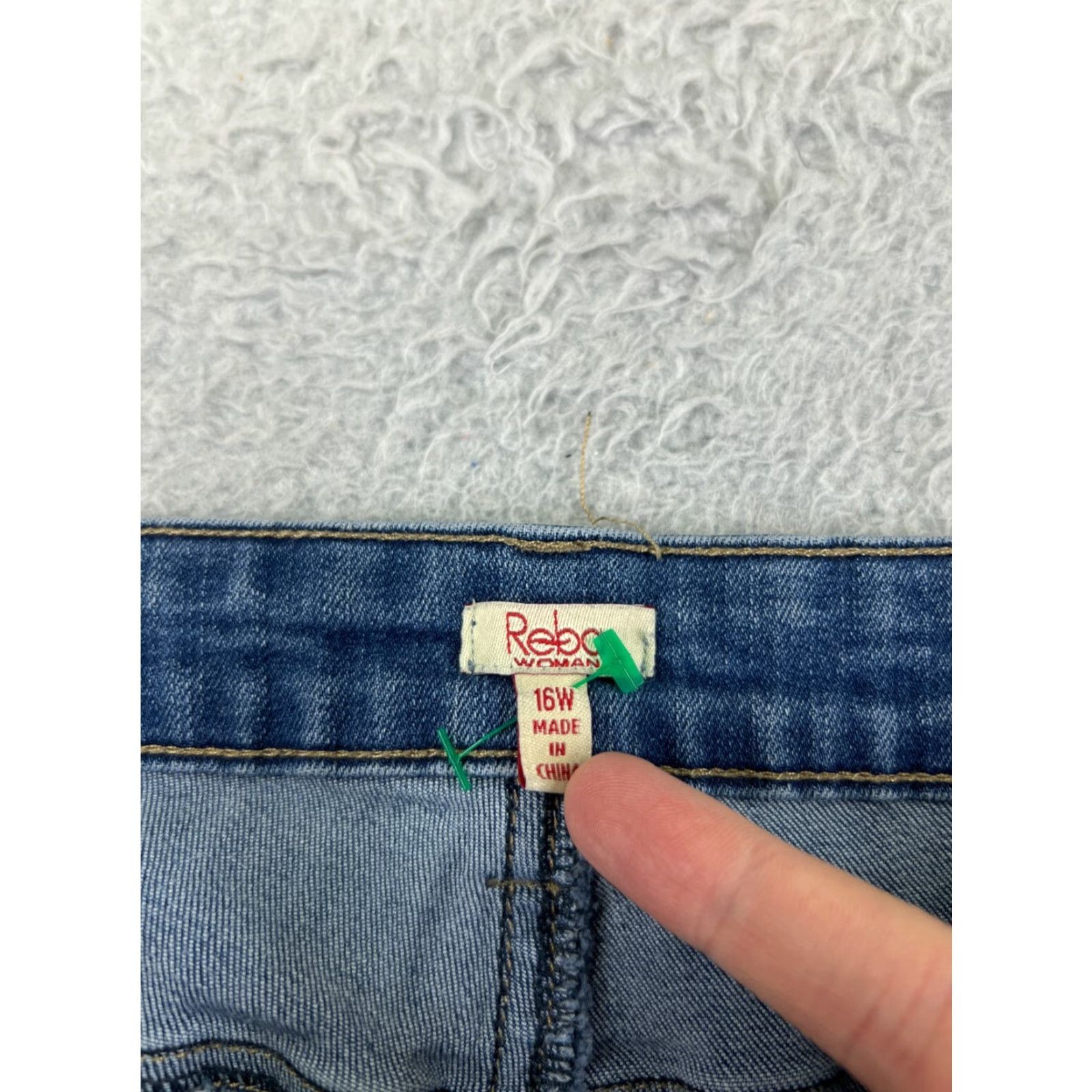 Denime Reba Jeans Womens 16W Blue Denim Skinny Straight Leg Mid Rise 31x28 Casual Size 38" / US 16 / IT 52 - 6 Thumbnail