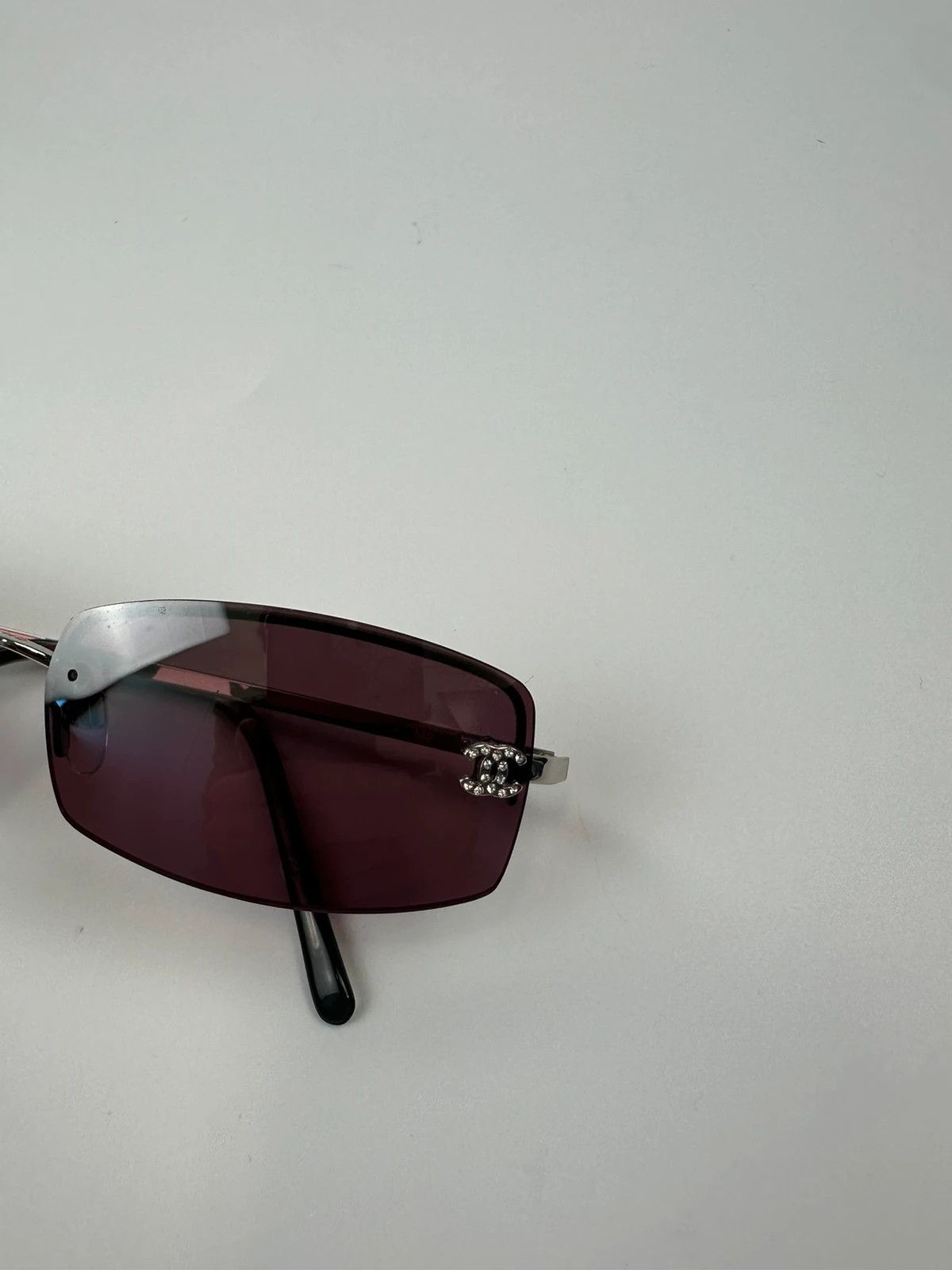 Chanel Chanel Purple Sunglasses Frame Rimless Strass Size ONE SIZE - 7 Thumbnail