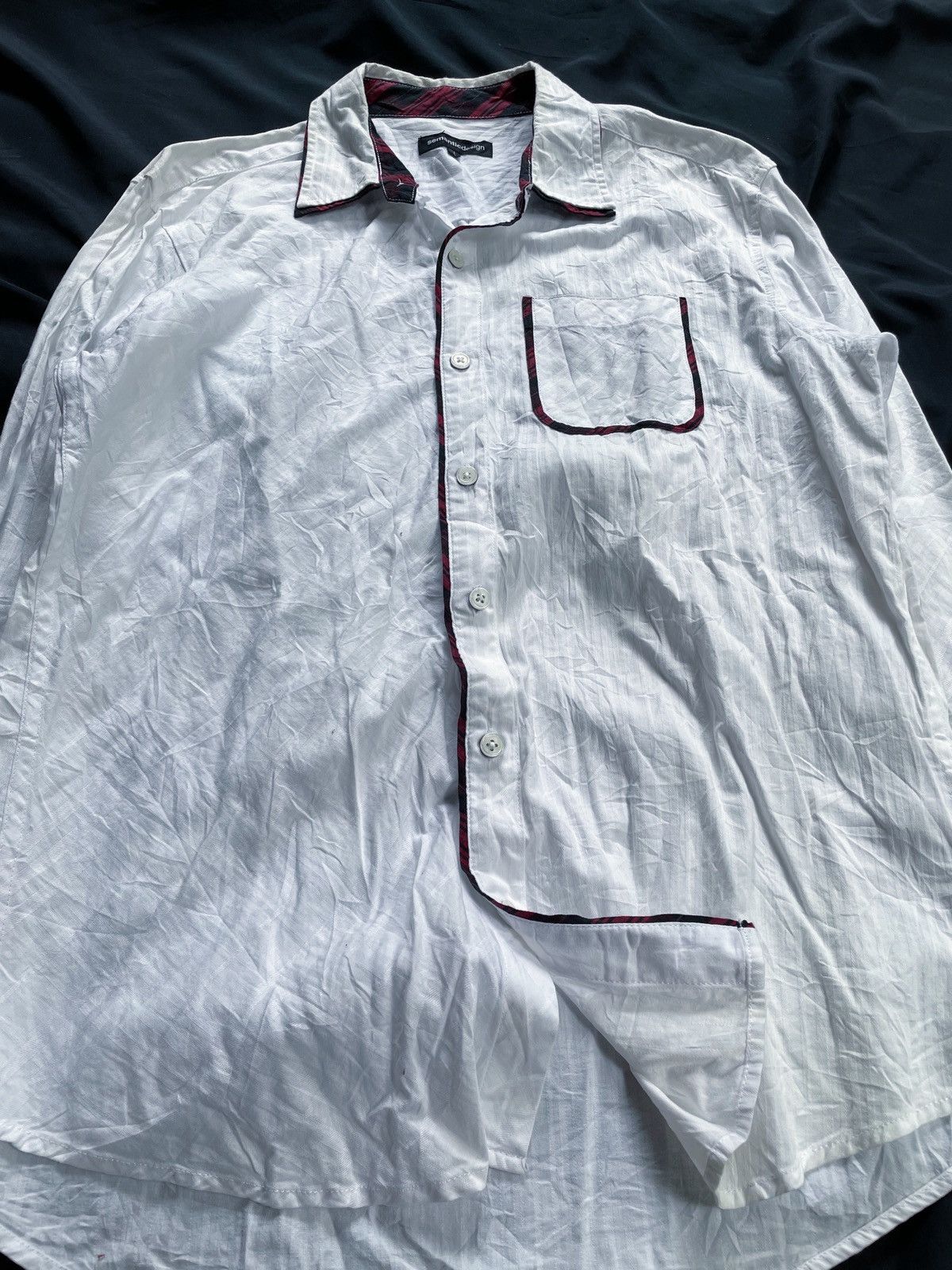 semanticdesign SEMANTIC DESIGN CASUAL WHITE BUTTON DOWN SHIRT Size US M / EU 48-50 / 2 - 2 Thumbnail