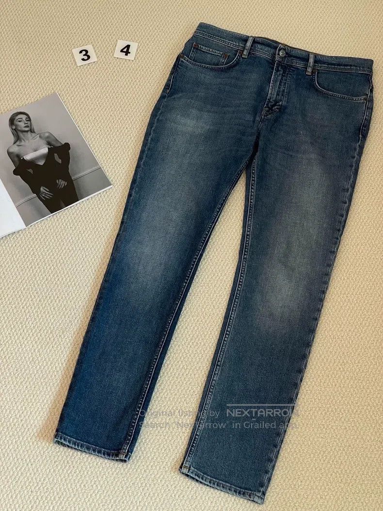 Acne Studios Acne Studios Light Blue Washed Denim Jeans Size 42" / US 20 - 1 Thumbnail