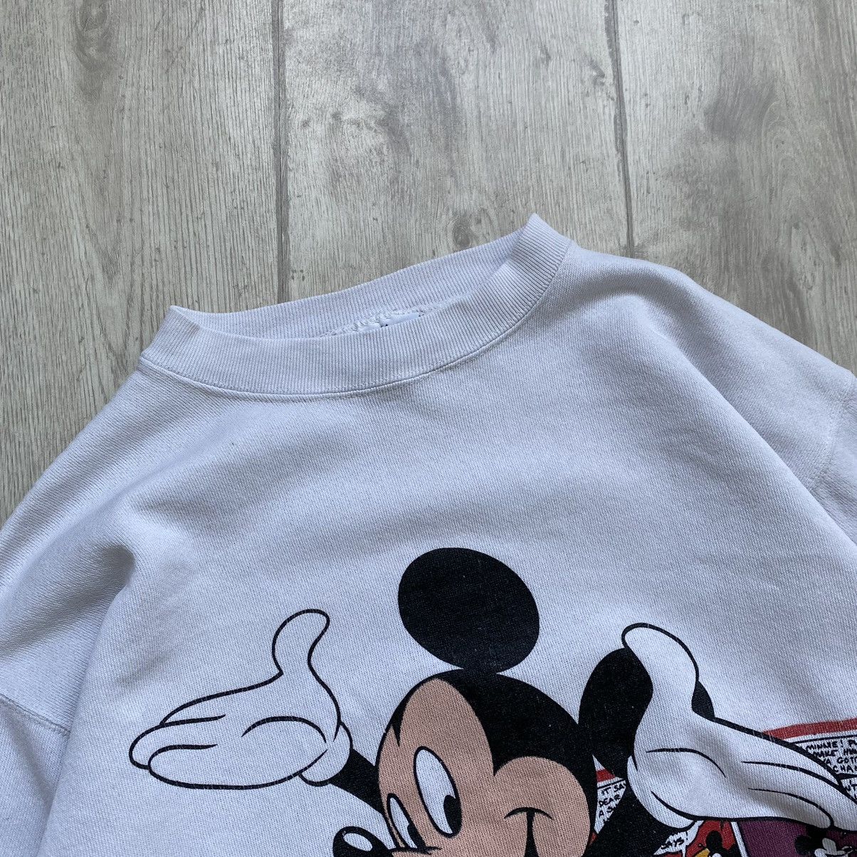 Disney RARE 80s Vintage Mickey Mouse Comics over print Velva Sheen Size L / US 10 / IT 46 - 4 Thumbnail