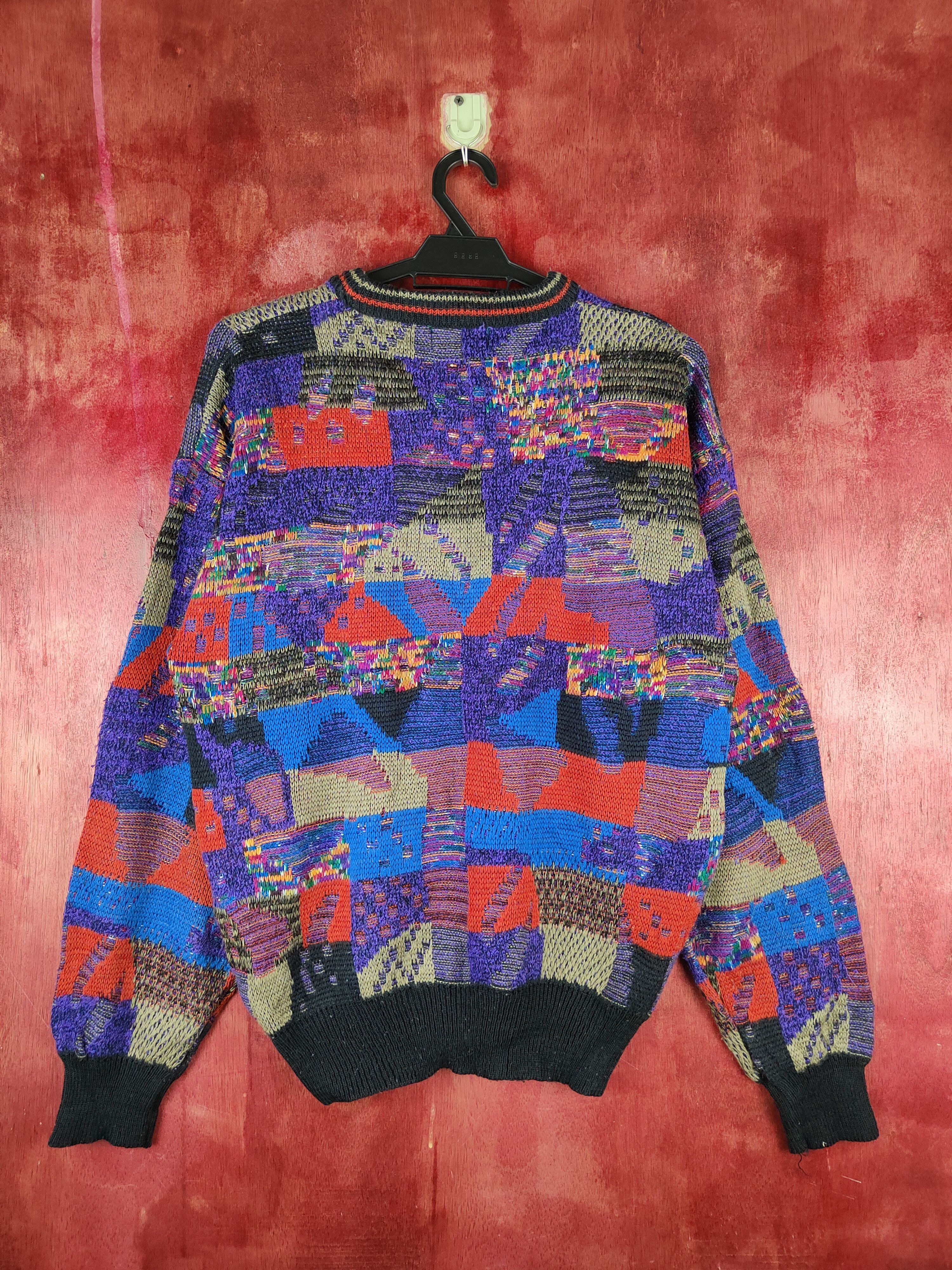 Hypebeast DL IxBrych Purple Red art Knitwear Sweatshirt vintage #S1263 Size US M / EU 48-50 / 2 - 7 Thumbnail