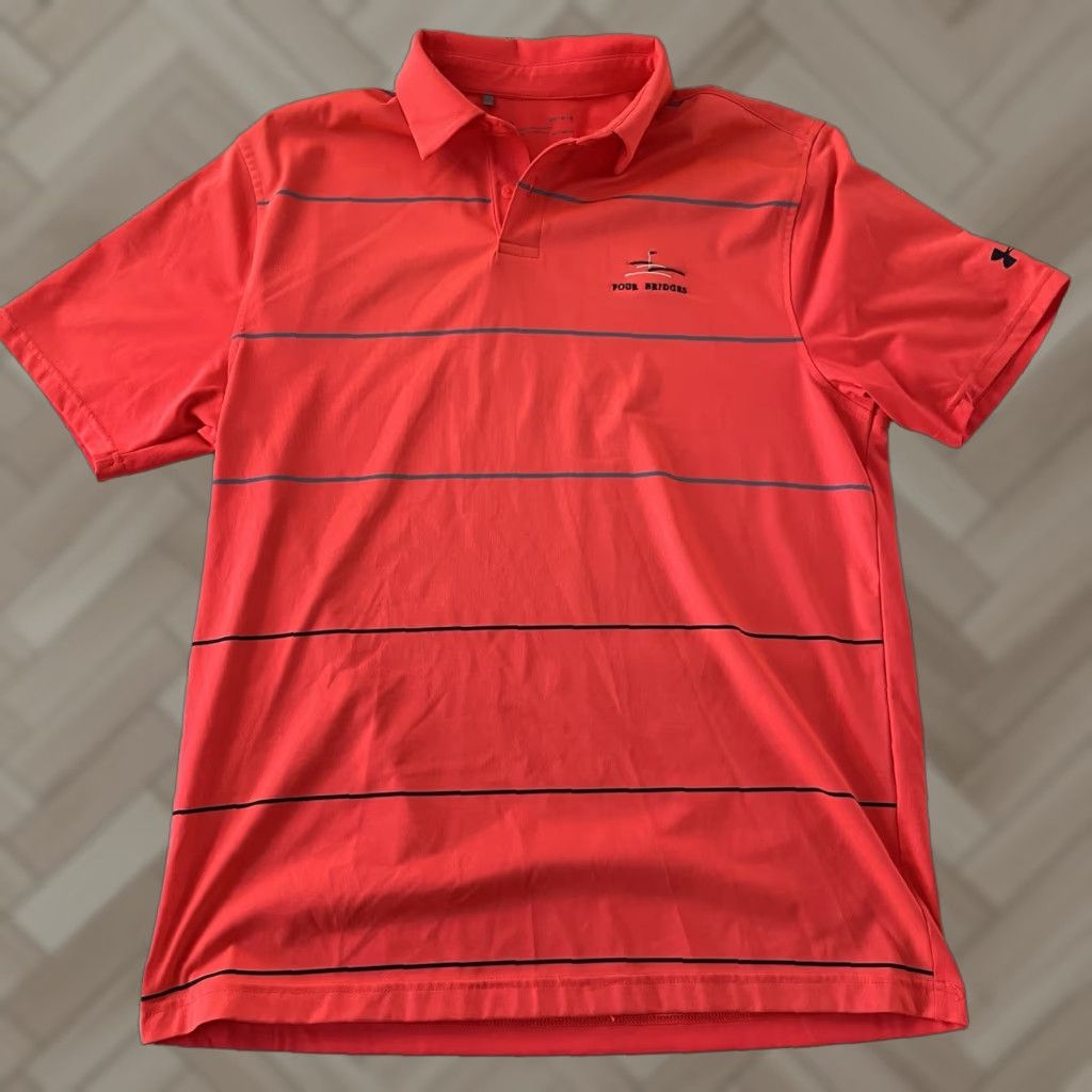 Under Armour Under Armour Short Sleeve Polo Shirt Mens M Striped Button-Up Breathable Polyester Multicolor Short Sleeve Golf Polo Shirt Mens M Striped Pattern 90s? Size US M / EU 48-50 / 2 - 1 Thumbnail