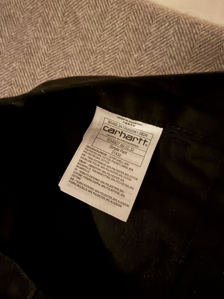 Carhartt Wip Carhart WIP Simple Pants (Black) Size US 31 - 2 Thumbnail