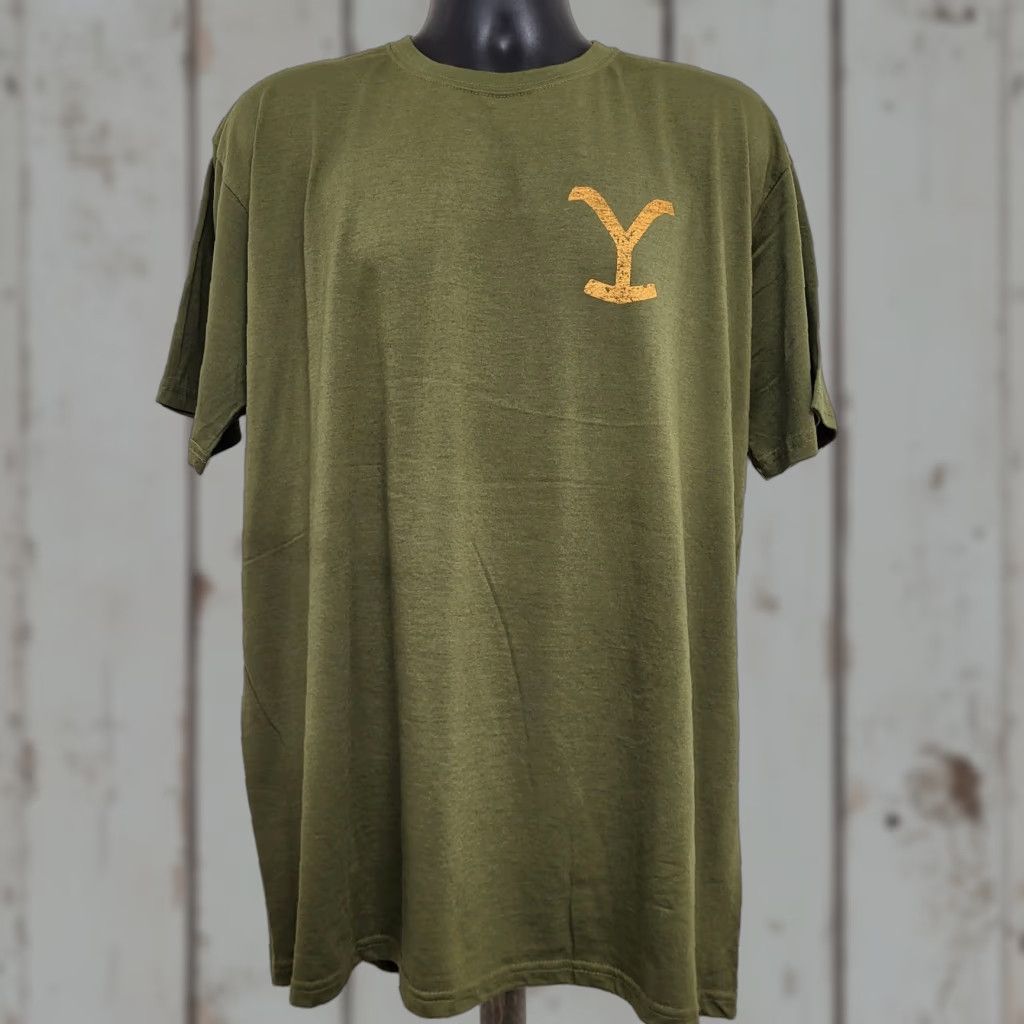 Vintage Yellowstone Tshirt Mens XL Green "Cowboys Don't Say Goodbye" Graphic Horse T-Shirt Regular Crew Neck Short Sleeve Size US XL / EU 56 / 4 - 1 Thumbnail