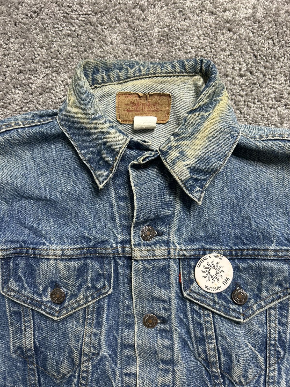 Levi's Vintage 80s Levi’s Denim Vest Jacket Button USA Faded Size US S / EU 44-46 / 1 - 2 Thumbnail