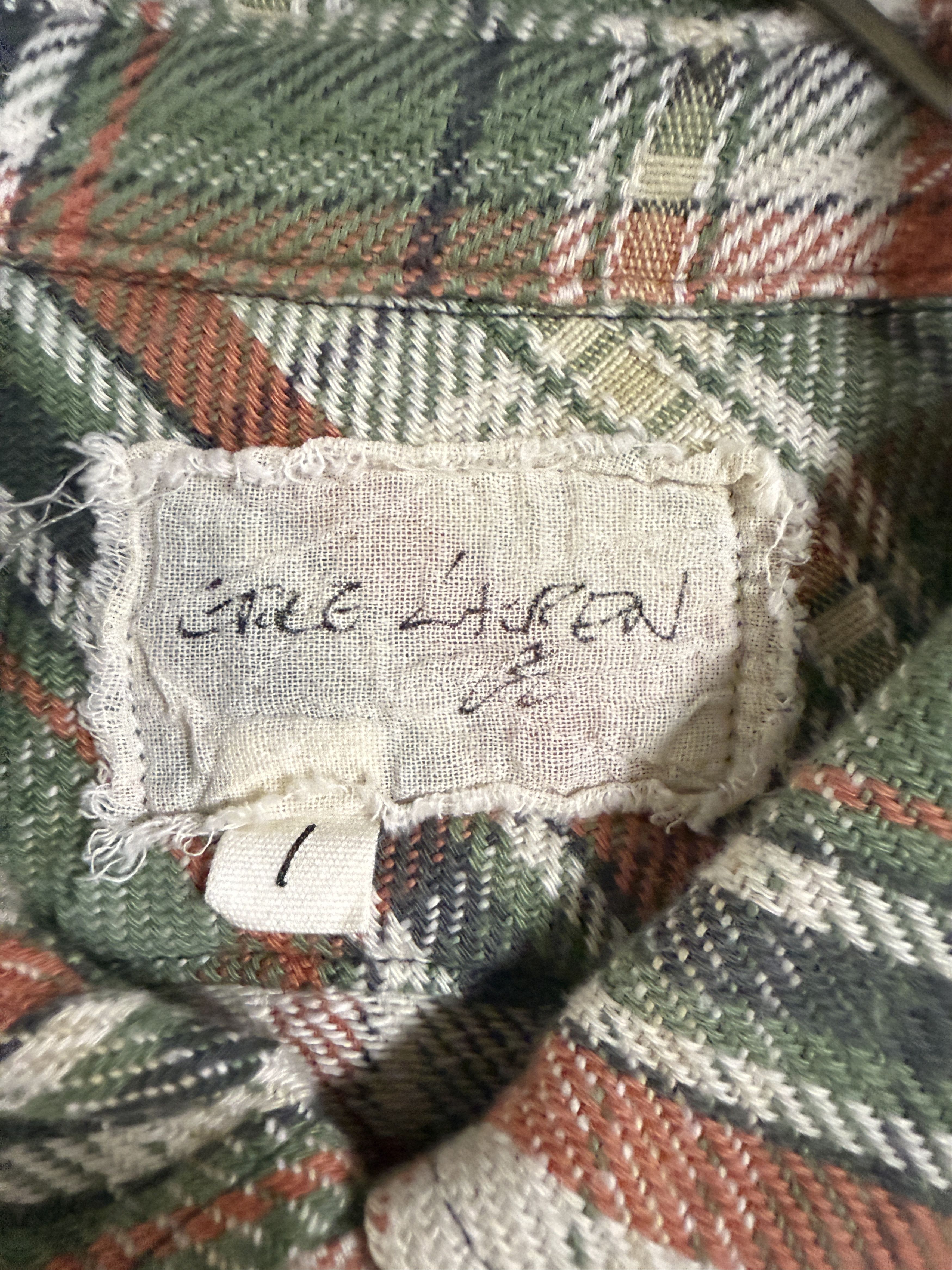 Greg Lauren $750 Greg Lauren Army Plaid Short Sleeve Studio Shirt Size US S / EU 44-46 / 1 - 4 Thumbnail
