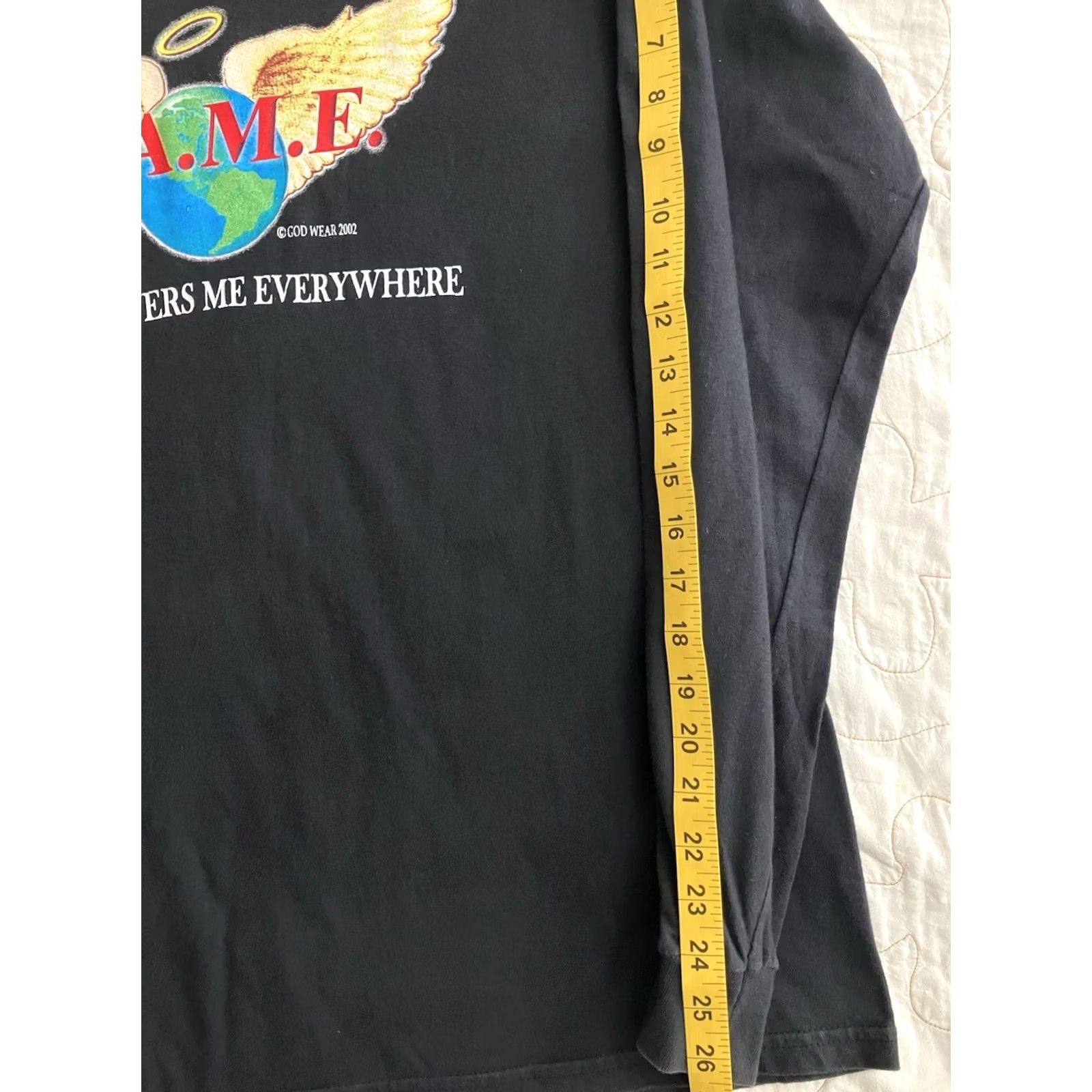 Hanes VINTAGE GAME GOD Answers Me Everywhere Hanes Beefy T Shirt Long Sleeve L Black Mens Size US L / EU 52-54 / 3 - 5 Thumbnail