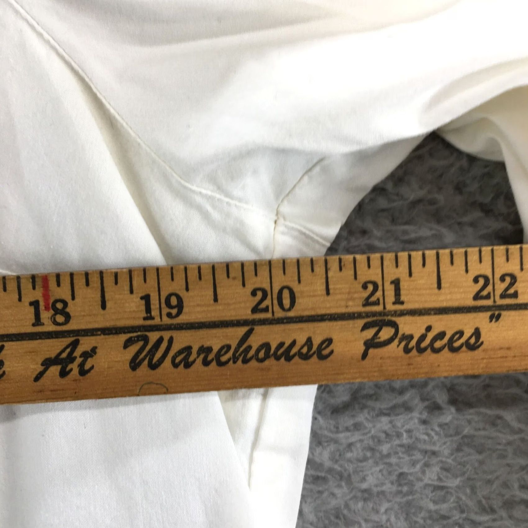 Vintage Lane Bryant Button-Up Shirt Womens 16 Cotton Blend Long Sleeve Casual White Ruffle Classic Pattern Womens 16 Button-Up Shirt Size XXL / US 16-18 / IT 52-54 - 4 Thumbnail