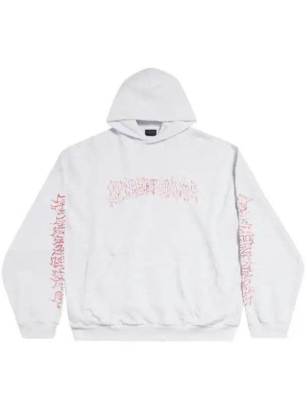 Balenciaga Diy Metal Outline Hoodie in white Size US XXL / EU 58 / 5 - 1 Preview