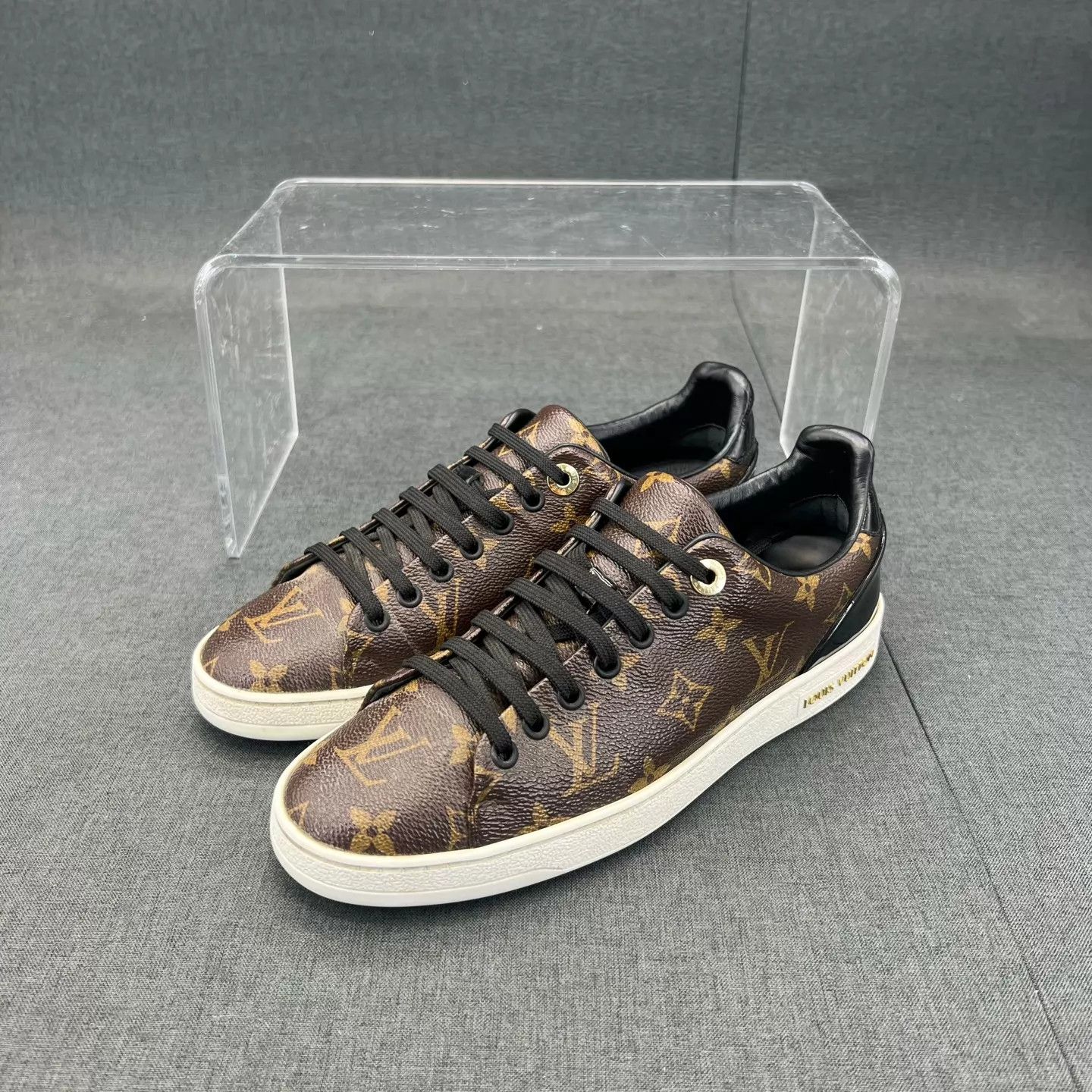 Louis Vuitton LV Monogram Brown Sneakers Women's Size 37.5 Like New Size US 7 / IT 37 - 1 Thumbnail