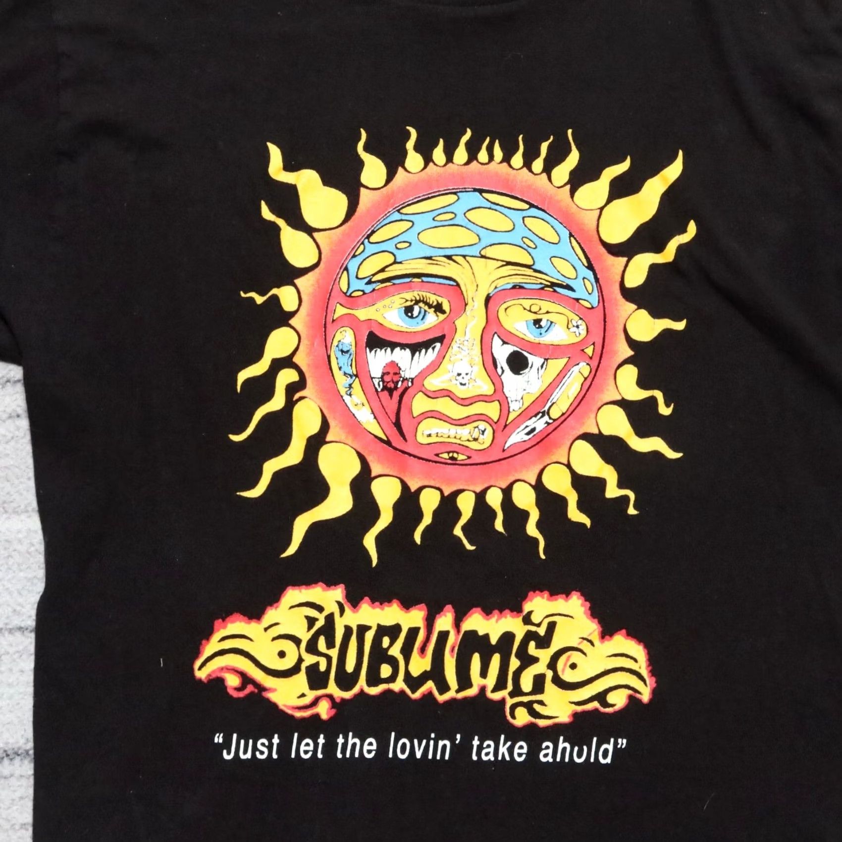 Vintage VINTAGE Sublime Band Shirt Flaming Lotus Men M Black Rock Tour Size US M / EU 48-50 / 2 - 5 Thumbnail