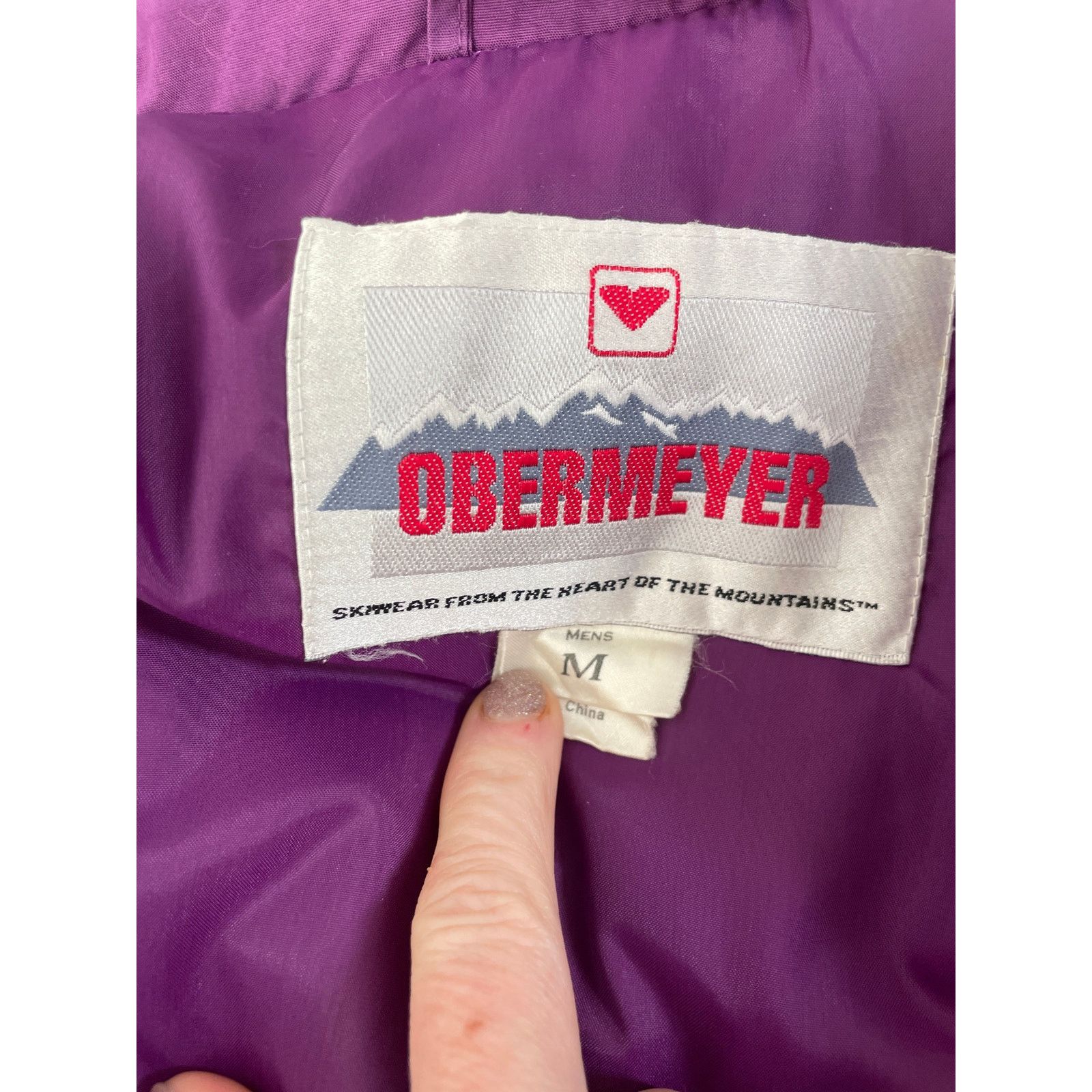 Obermeyer Vintage Obermeyer Men’s Purple Ski Coat Jacket, sz M Size US M / EU 48-50 / 2 - 11 Thumbnail