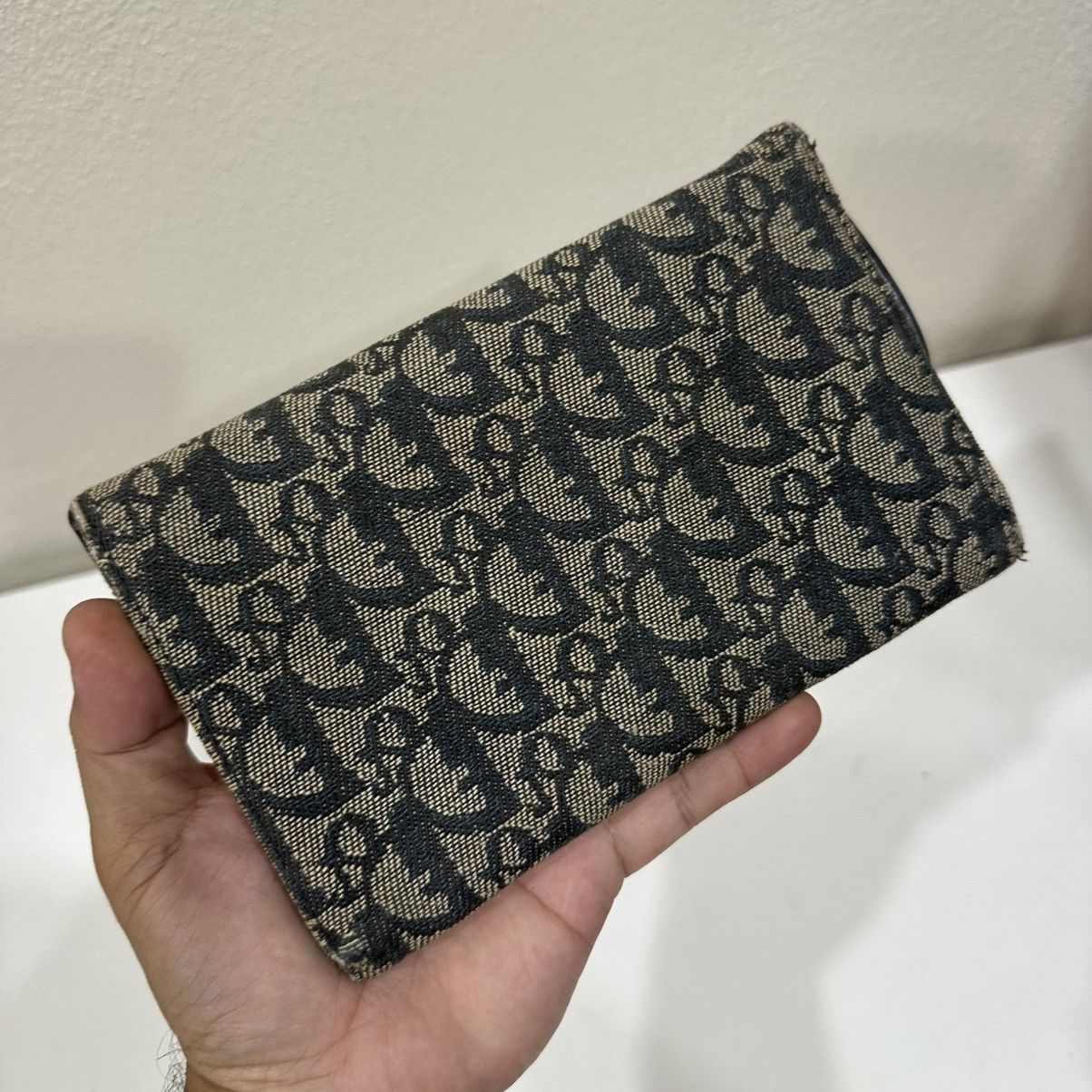 Dior ‼️YES‼️ CHRISTIAN DIOR D TROTTER BLUE BIFOLD PURSES WALLET Size ONE SIZE - 2 Thumbnail