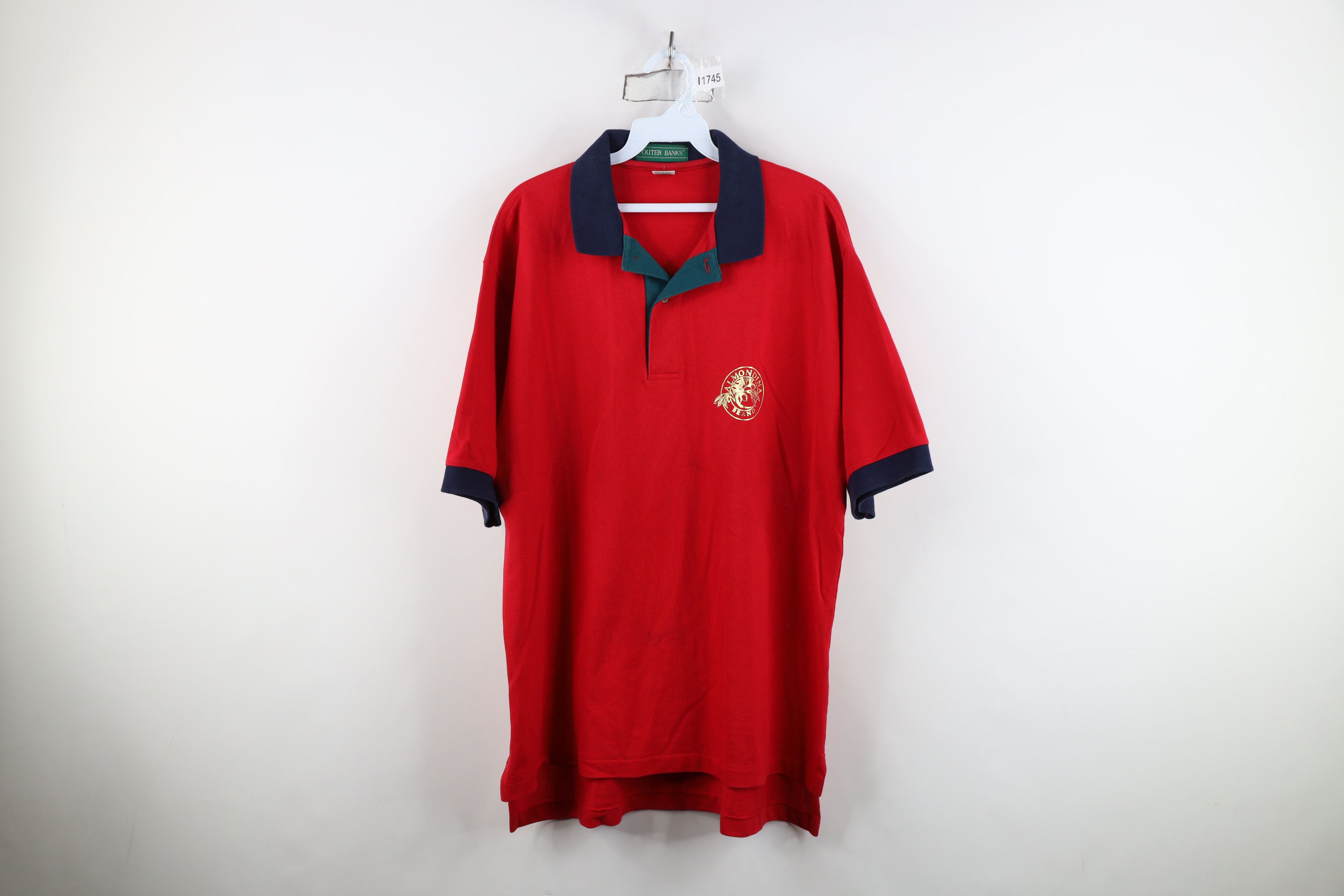 Vintage Vintage 90s Spell Out Almondina Brand Almonds Nuts Polo USA Size US L / EU 52-54 / 3 - 1 Thumbnail
