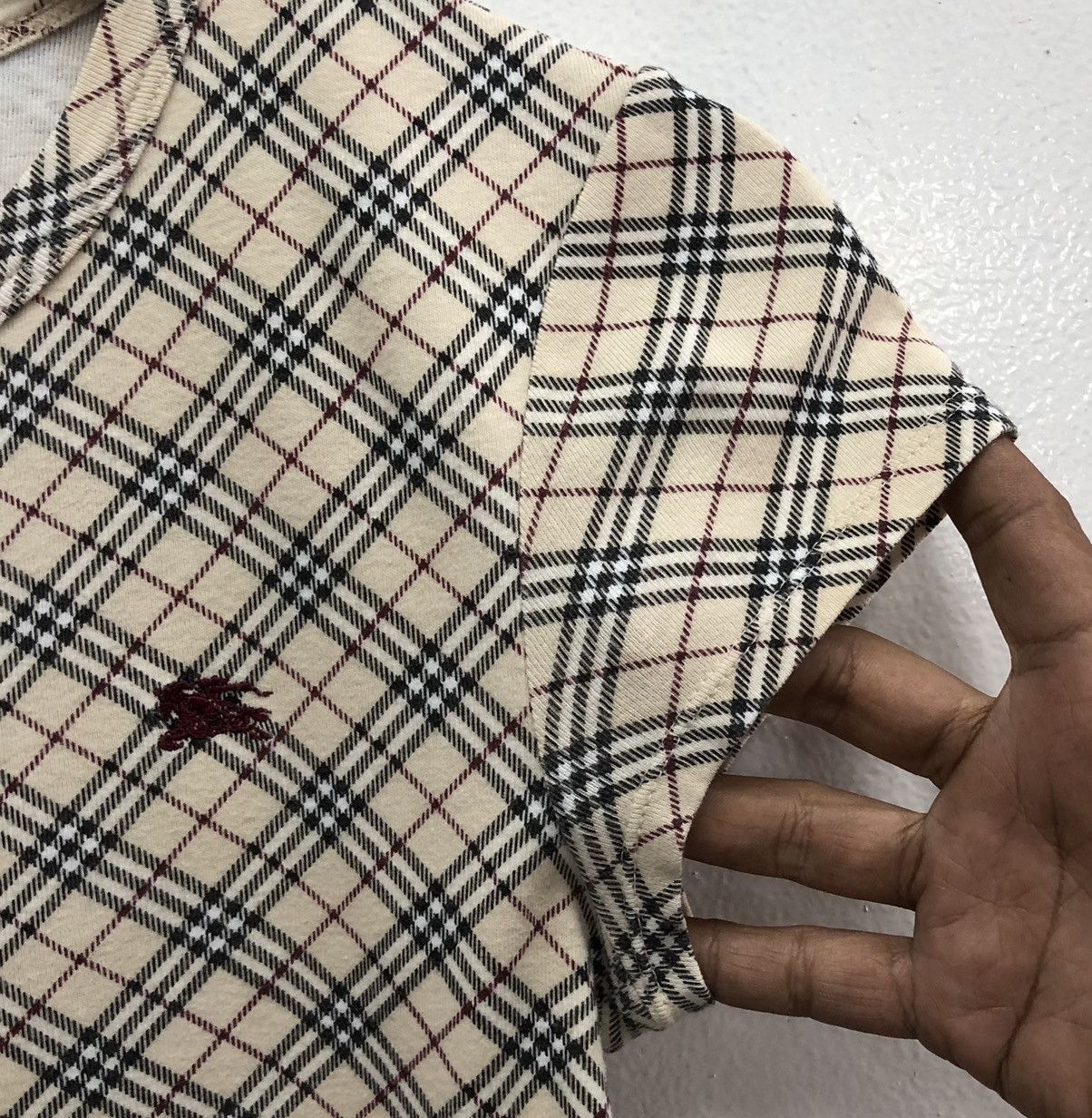 Burberry Burberry Blue Label Check Short-Sleeve Fitted T-Shirt Size S / US 4 / IT 40 - 4 Thumbnail