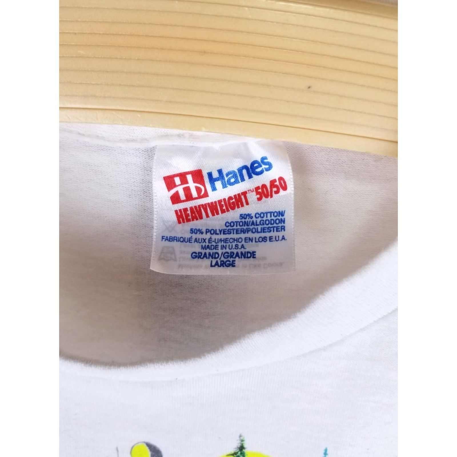 Hanes VINTAGE 90' ROUGE RIVER OREGON RAFTING SINGLE STITCH WHITE HANES T-SHIRT SZ L Size US L / EU 52-54 / 3 - 5 Thumbnail