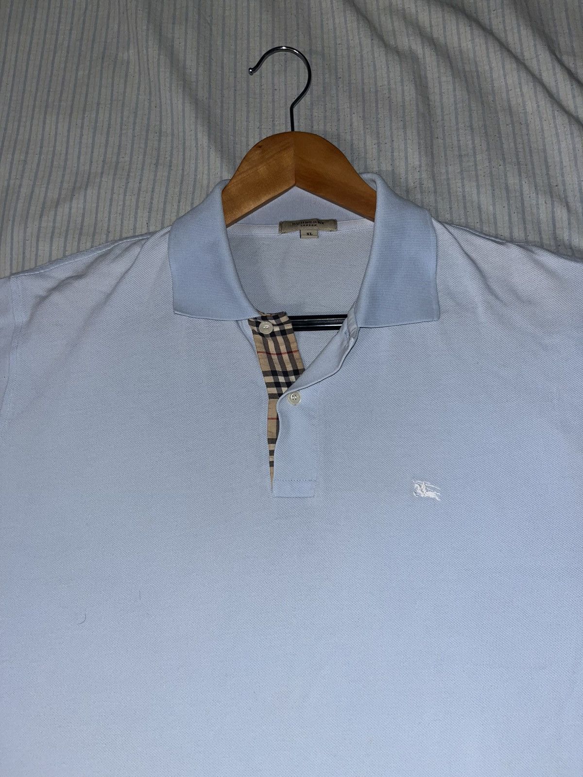 Burberry BURBERRY check collar cotton polo shirt Size US XL / EU 56 / 4 - 4 Thumbnail
