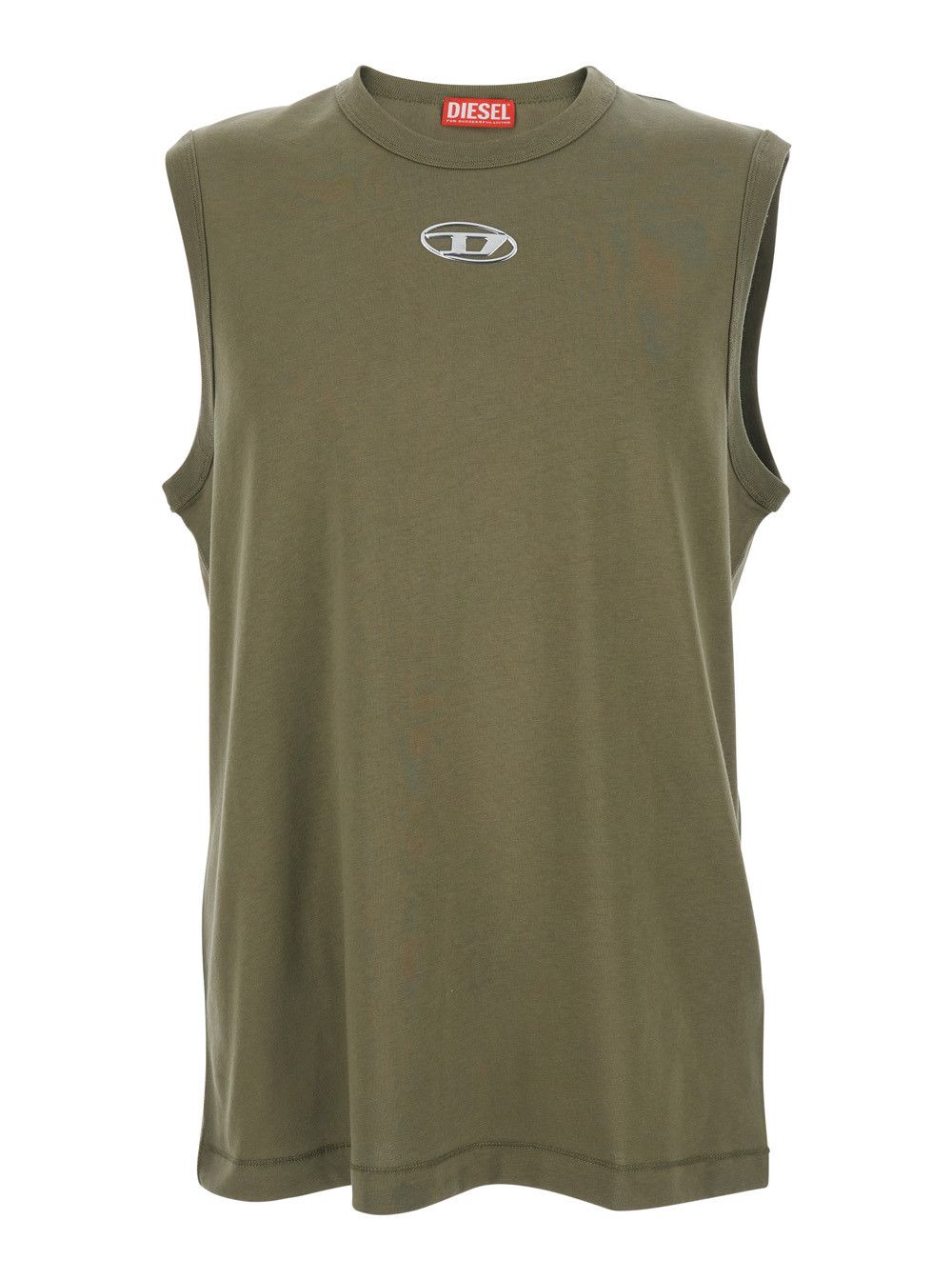 Diesel T-Shirt 'BISCO-IOD' Green with Round Neck in Cotton for Men Size US M / EU 48-50 / 2 - 1 Thumbnail
