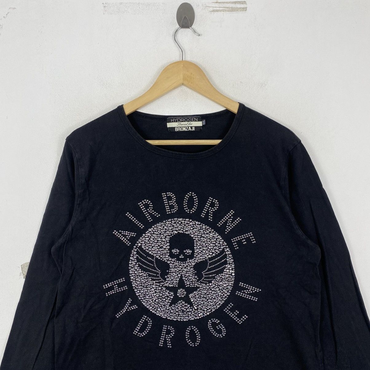 HYDROGEN Hydrogen Bronzaji Rhinestone Skull Long Sleeve Shirt XXL Size US XXL / EU 58 / 5 - 3 Thumbnail