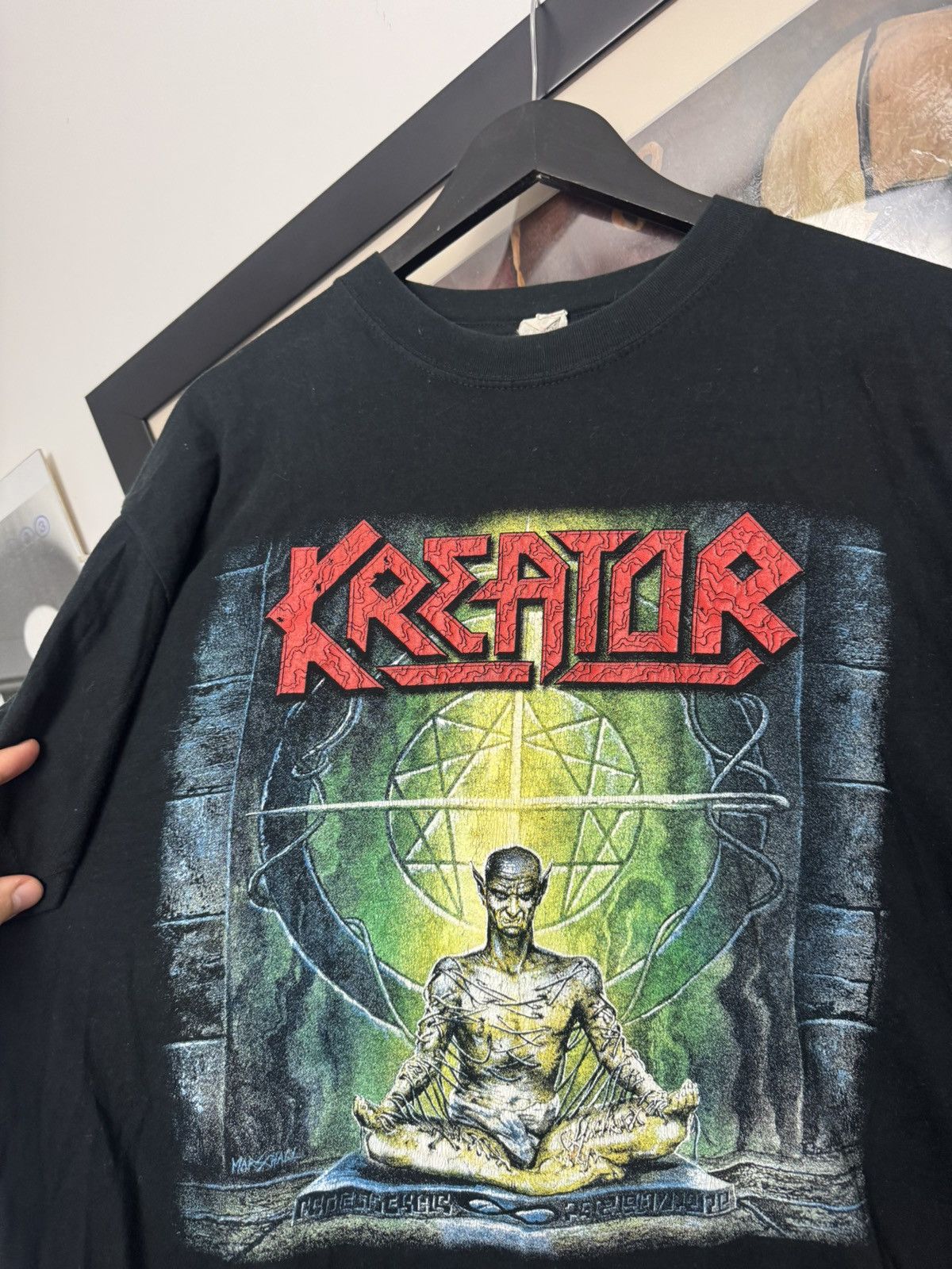 Vintage 90s Kreator Band Thrash Metal Tee Past Life Trauma