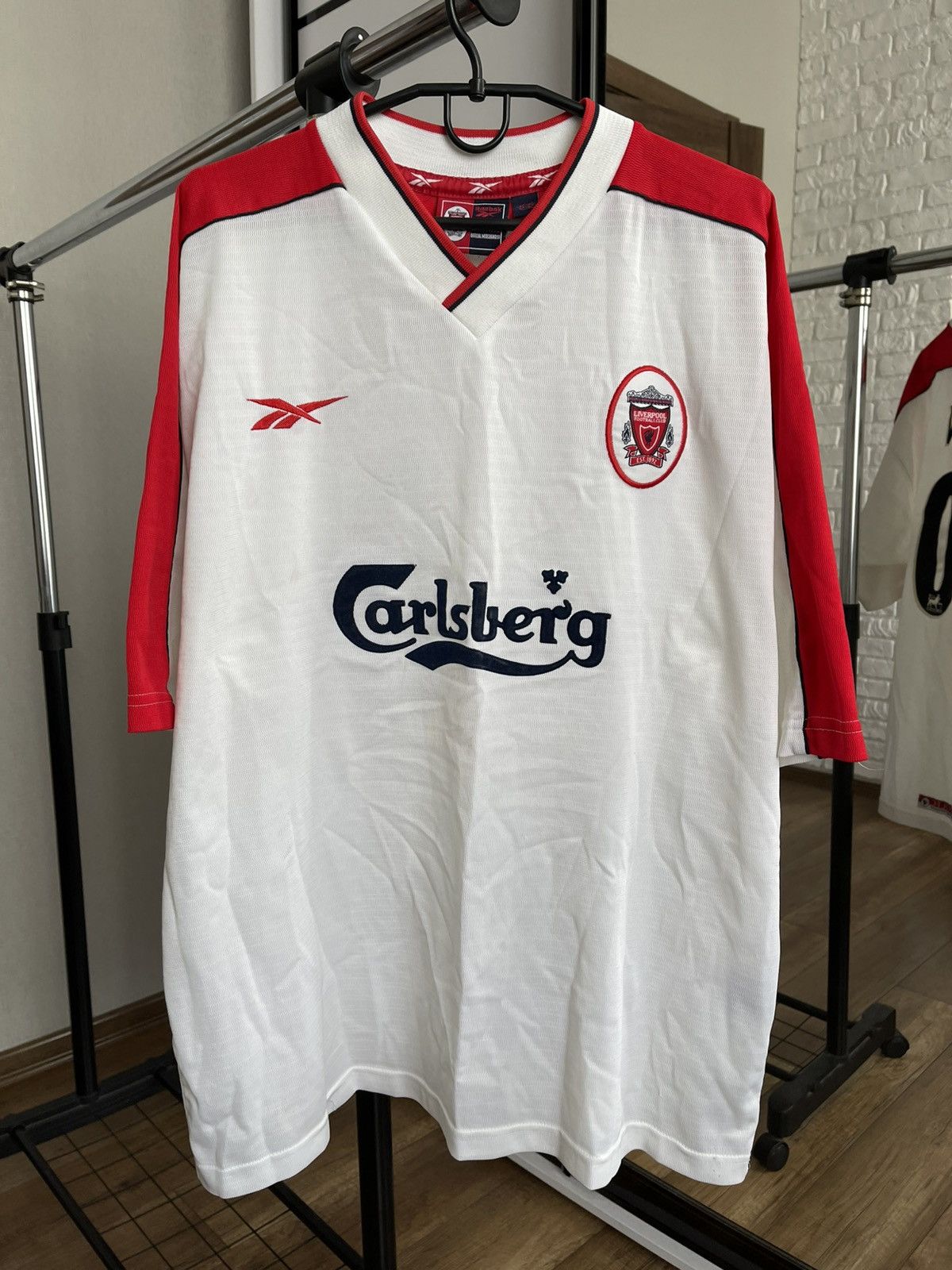Reebok 1998/1999 Reebok Liverpool Owen Vintage Soccer Jersey Tee Size US XL / EU 56 / 4 - 6 Thumbnail