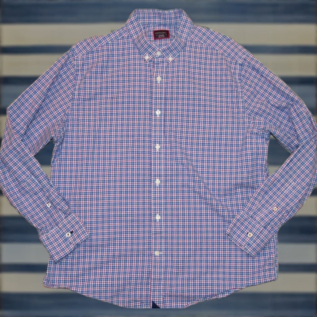 UNTUCKit UNTUCKIT Blue Plaid Long Sleeve Button Down Shirt XL Mens Size US XL / EU 56 / 4 - 1 Thumbnail