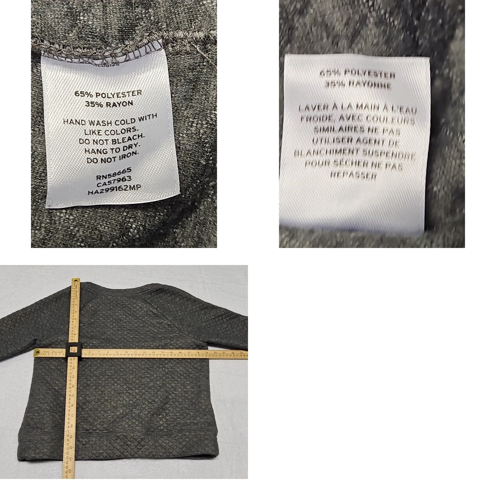Vintage Halogen Quilted Knit Pullover Women’s Medium Gray Crewneck 3/4 Sleeve Knit Pullover Womens Medium Gray Quilted Knit Sweater Size M / US 6-8 / IT 42-44 - 8 Thumbnail